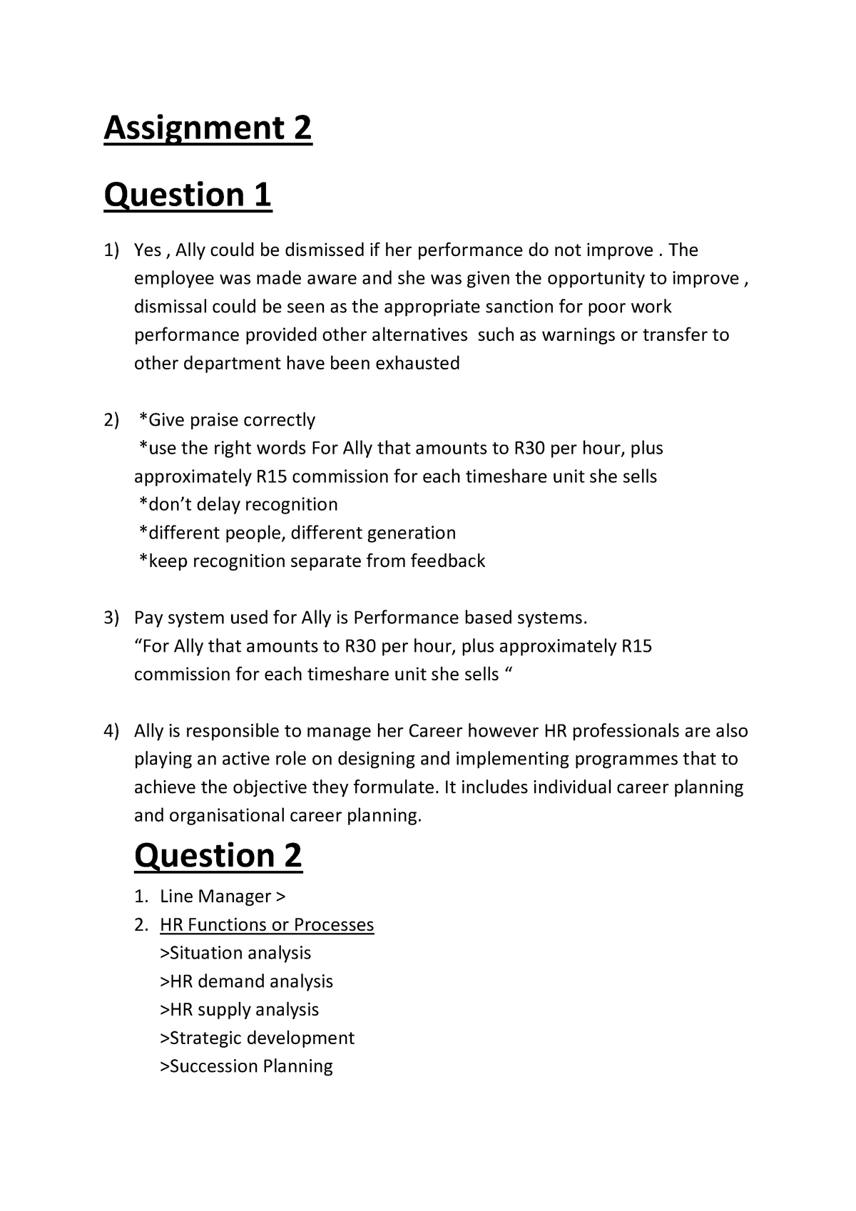 hrm assignment 2