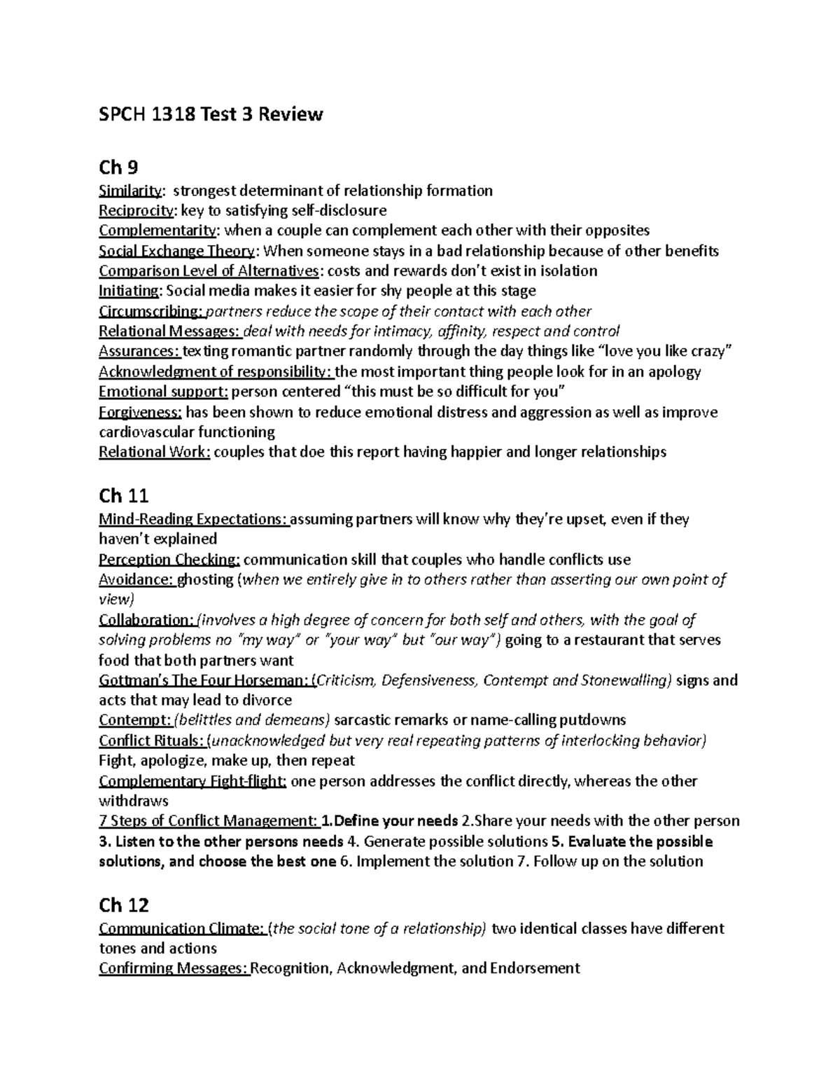 SPCH 1318 Test 3 Review - SPCH 1318 Test 3 Review Ch 9 Similarity ...