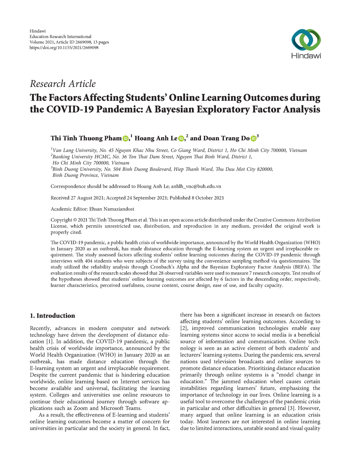 research article about blended learning