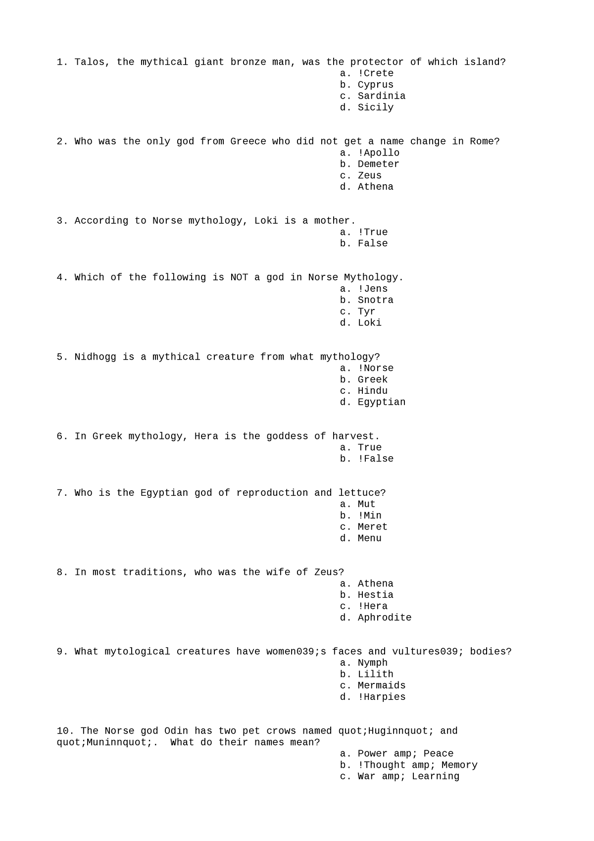 NURS287 Answer Key 6 - BS Psychology - Studocu