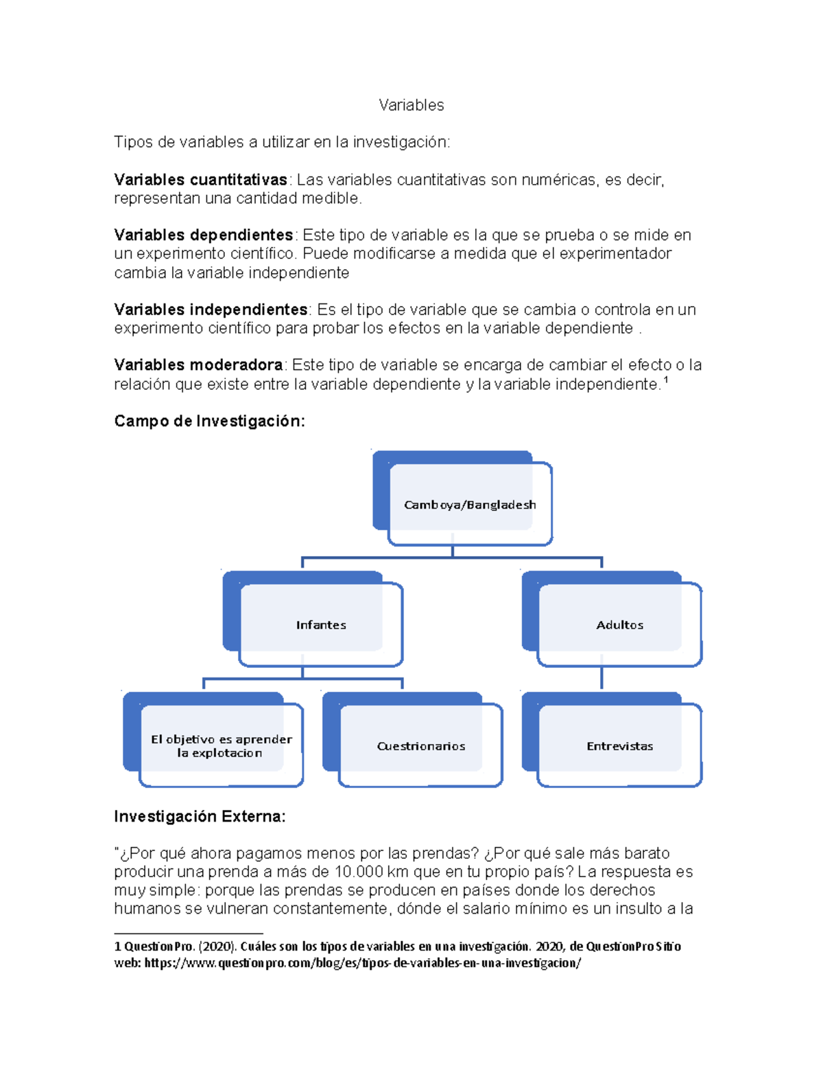 Variables ACTIVIDAD BLACKBOARD Variables Tipos de variables a