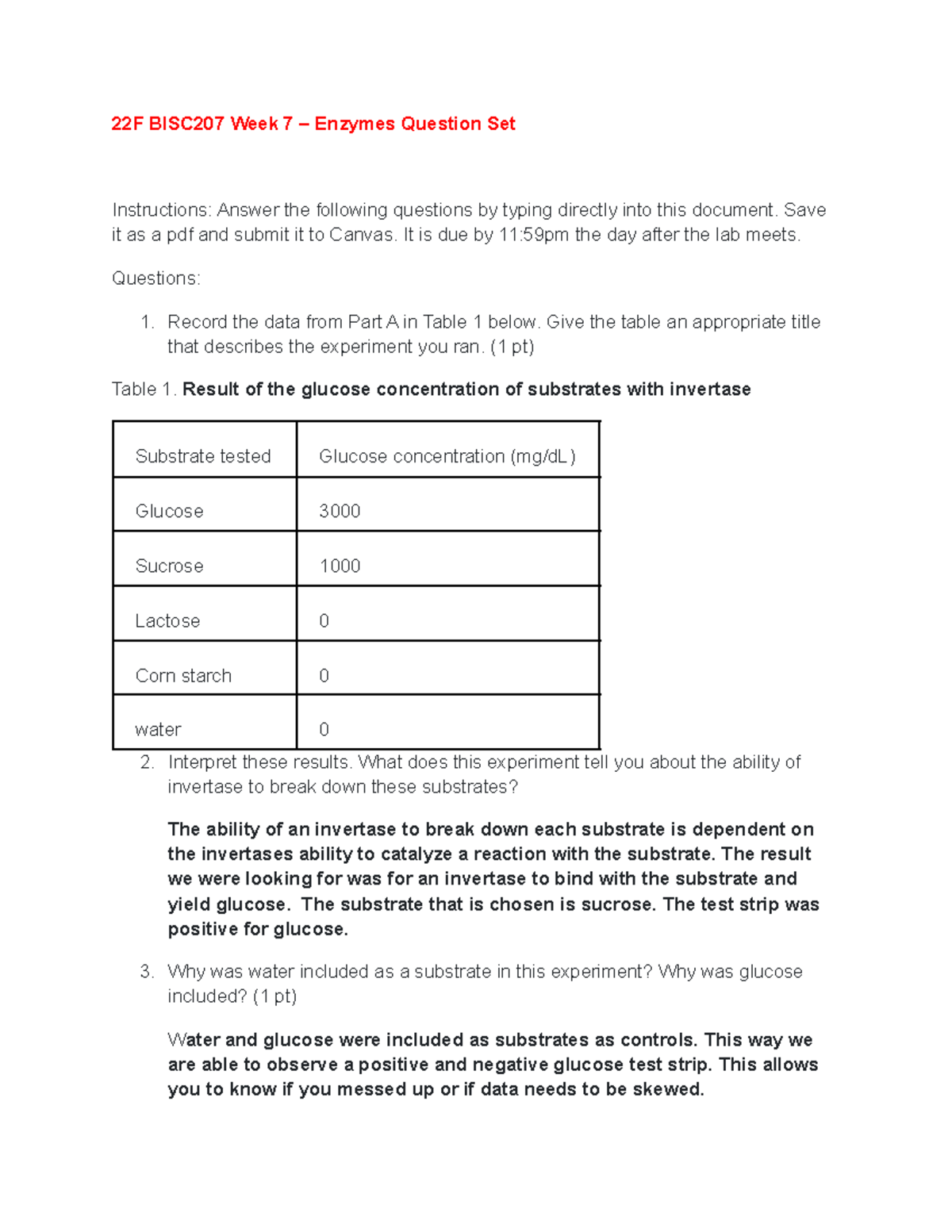 Enzyme Question Set 2 22F BISC207 Week 7 Enzymes Question Set