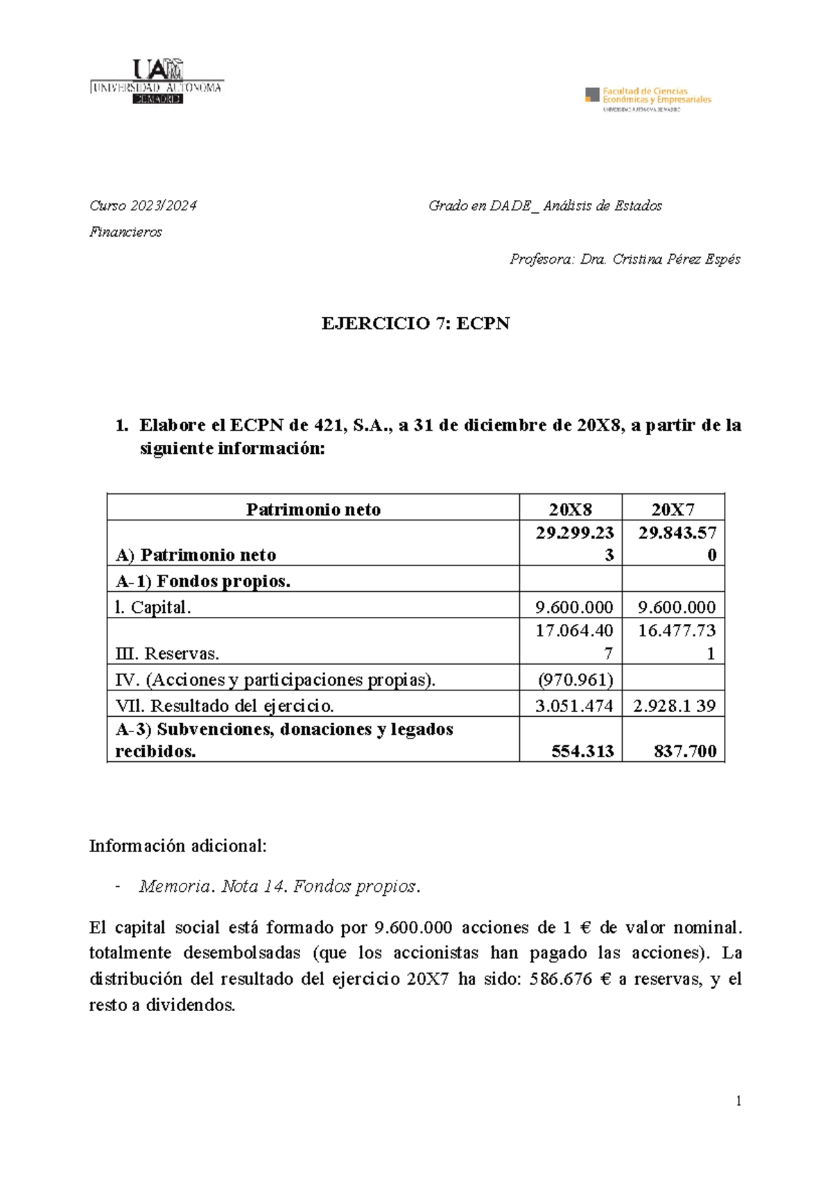 Ejercicio 7 ECPN - Cristina Pérez - Curso 2023/2024 Grado en DADE ...