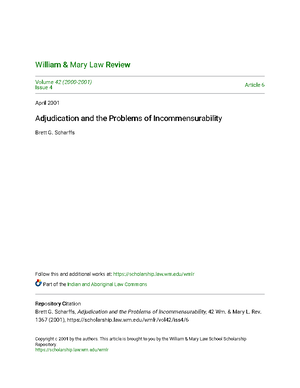 Incommensurability and Valuation in Law - Sunstein Follow this and ...