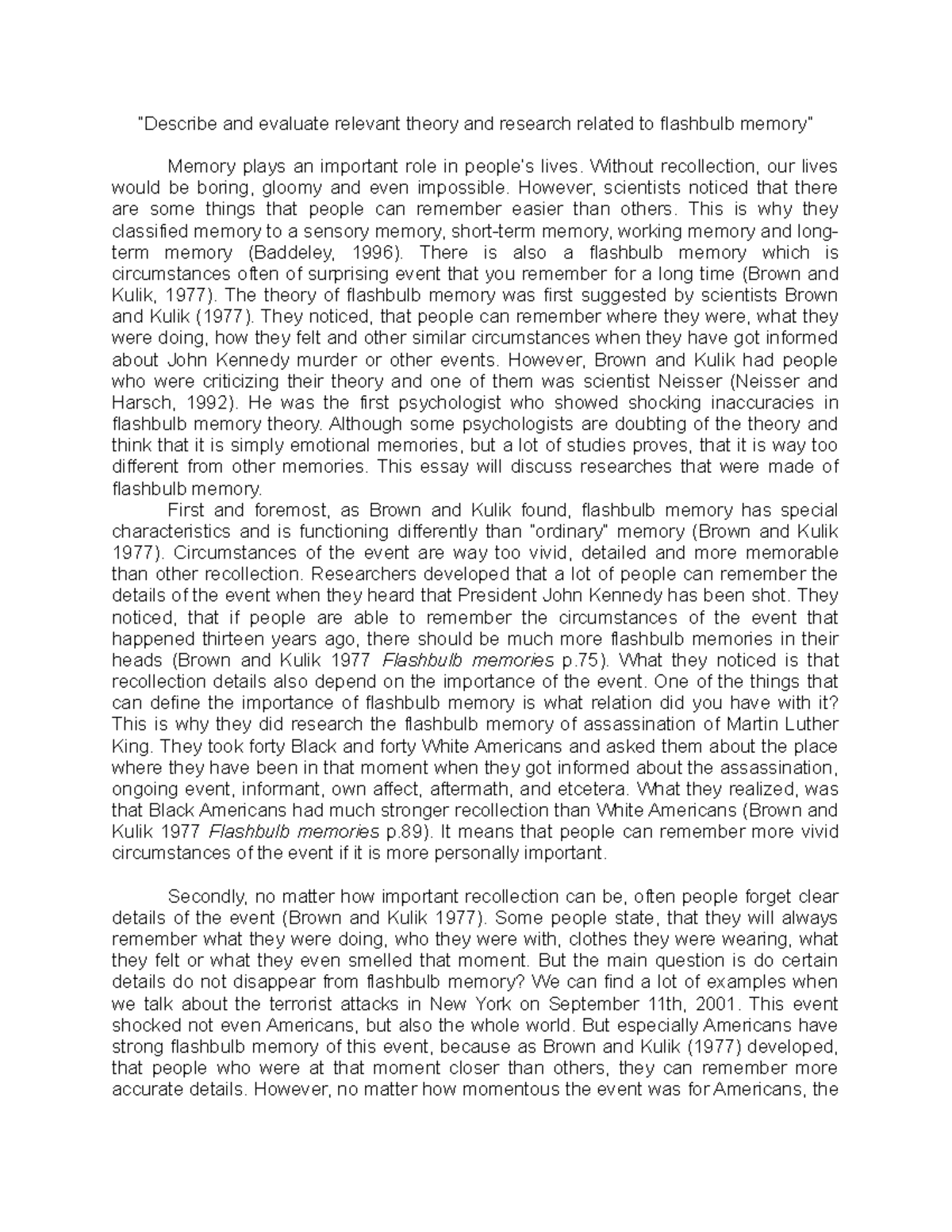 Why are flashbulb memories so vivid image