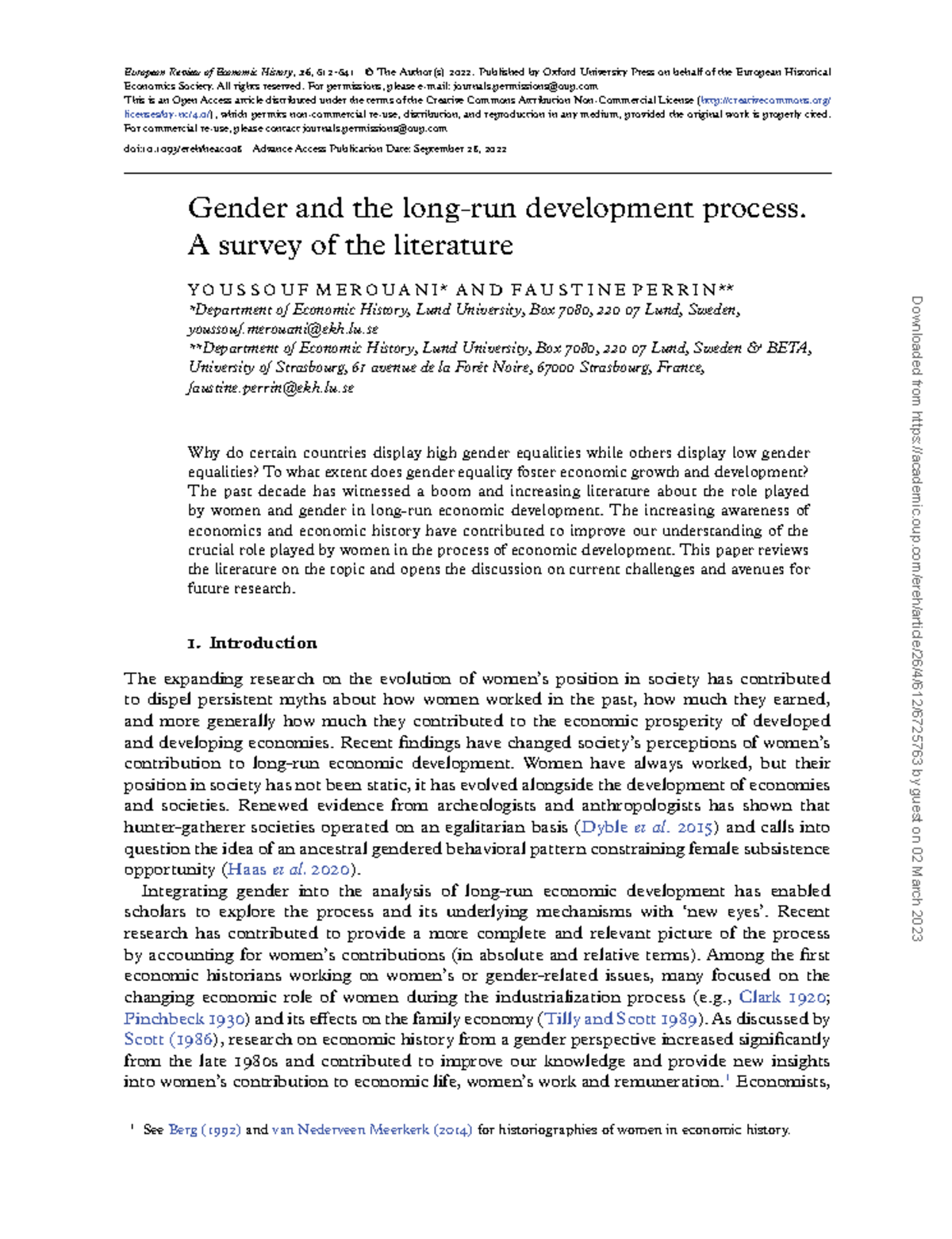 Heac008 - Gender and the long-run development process. A survey of the ...