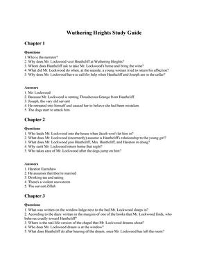 wuthering heights comprehension questions