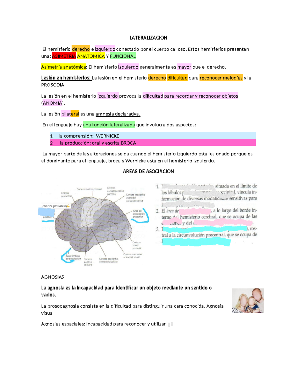 RESUMEN NEURO KUFA 2 DO PARCIAL - LATERALIZACION El hemisferio derecho ...