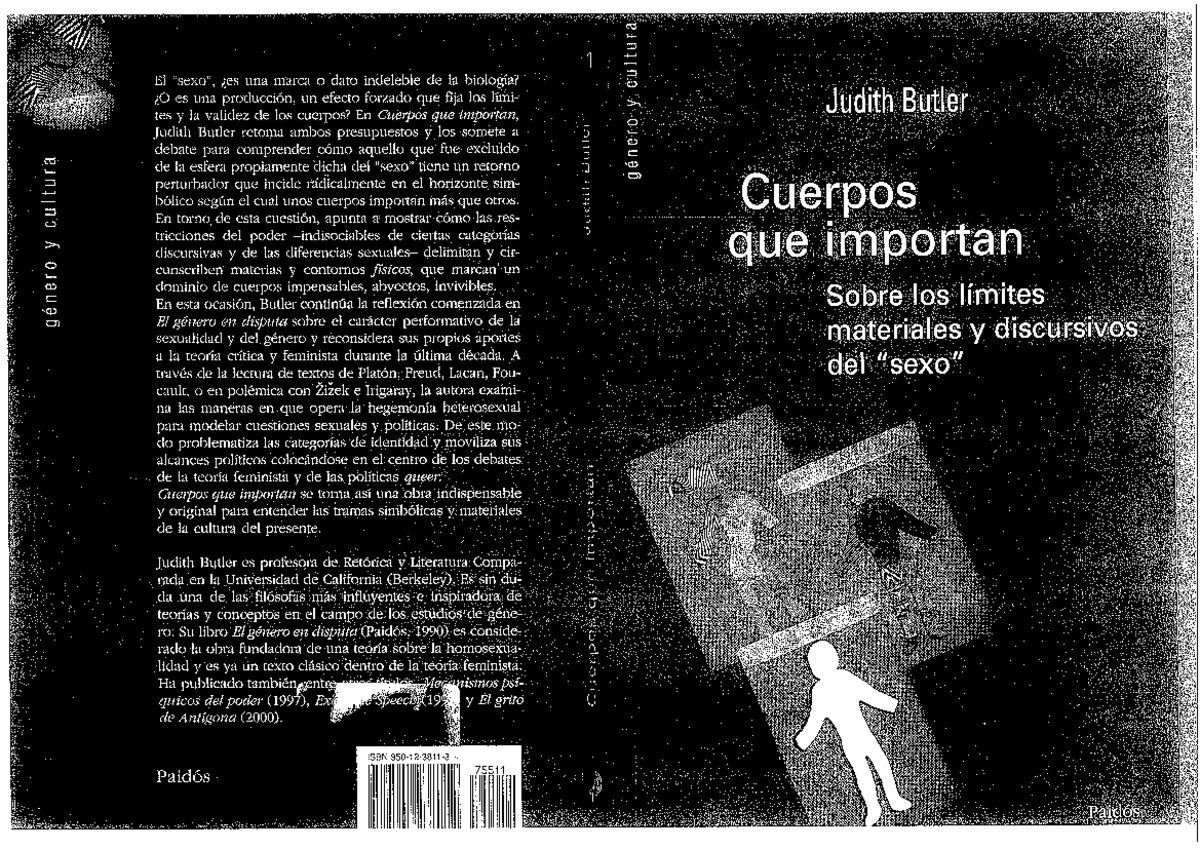 Judith Butler - El género en llamas - Cuerpos que importan ...