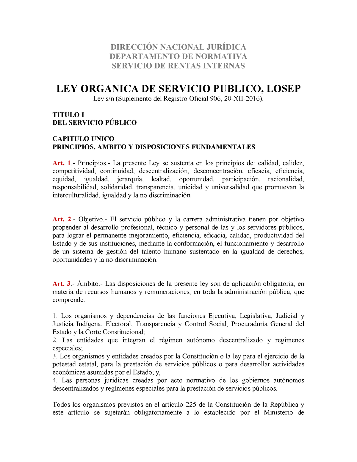 Ley Org Nica Del Servicio P Blico Act - DIRECCIÓN NACIONAL JURÍDICA ...