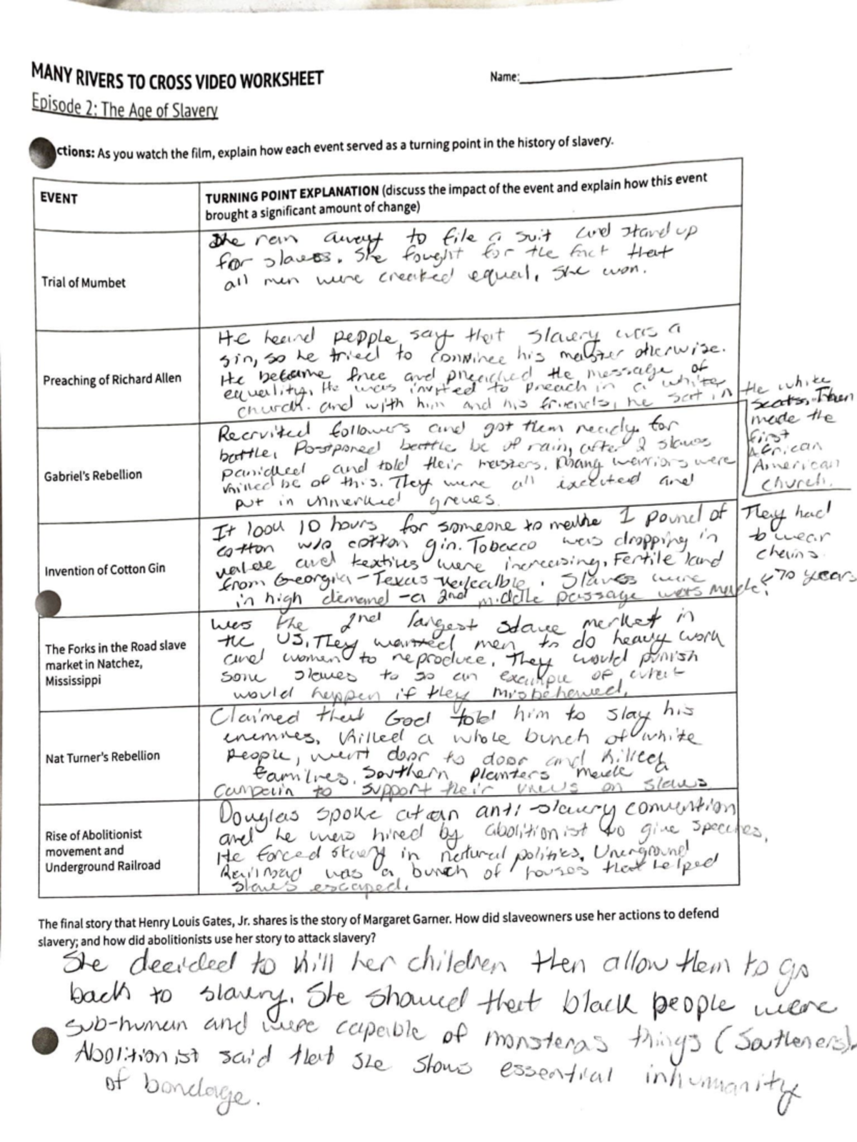 Many rivers to cross video worksheet - MANY RIVERS TO CROSS VIDEO ...