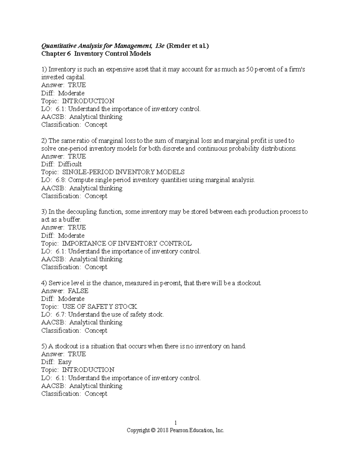 quantitative-business-analysis-test-bank-chapter-6-quantitative