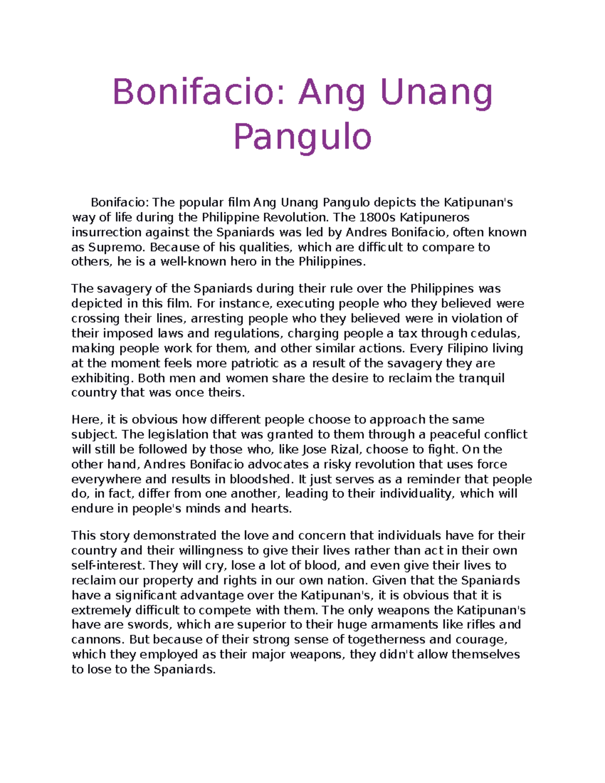 Bonifacio Ang Unang Pangulo Bonifacio Ang Unang Pangulo Bonifacio The Popular Film Ang Unang 5863