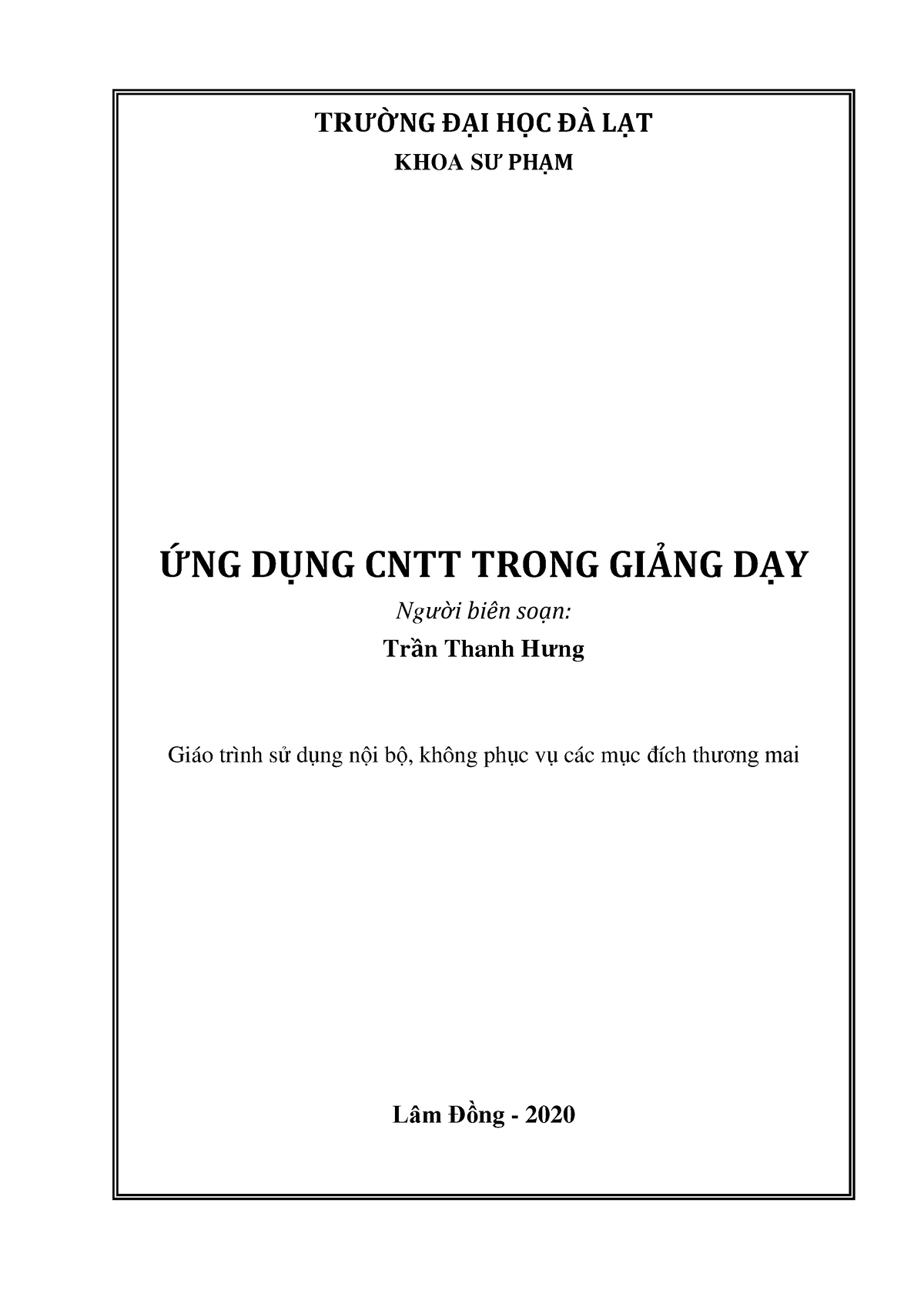 Giáo trình ICT - Giáo trình Ứng dụng công nghệ thông tin trong dạy học ngoại ngữ (bản tiếng Việt) - Studocu