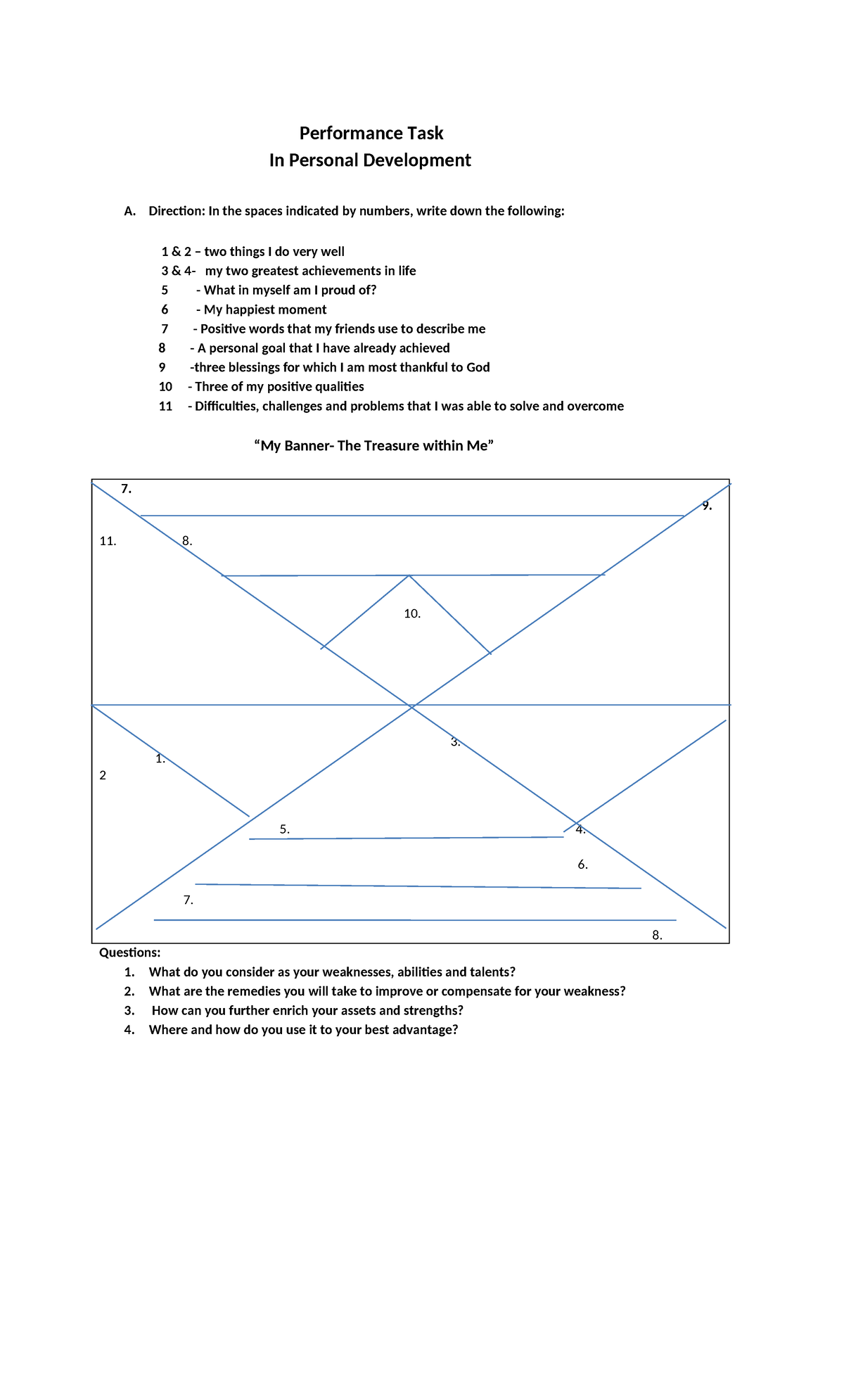 Activity sheets - for learning and instructional information ...