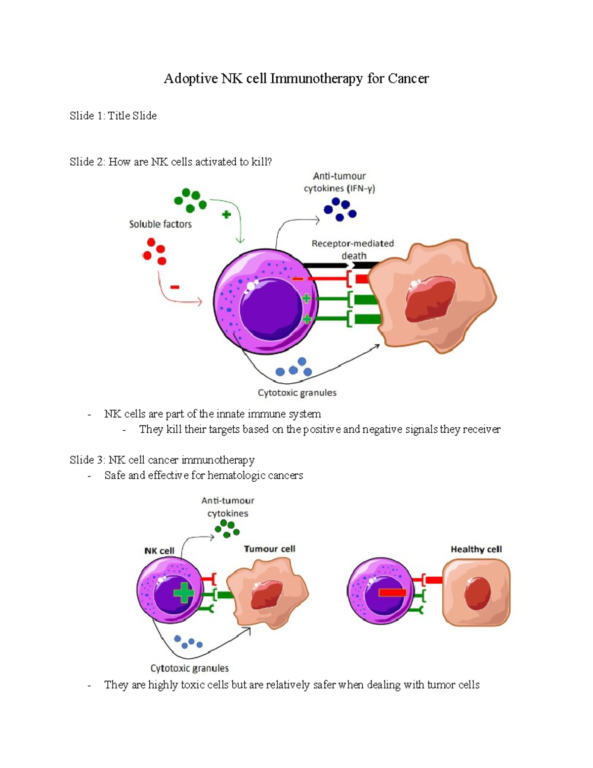 Lecture 23 NK cell Immunotherapy - Adoptive NK cell Immunotherapy for ...