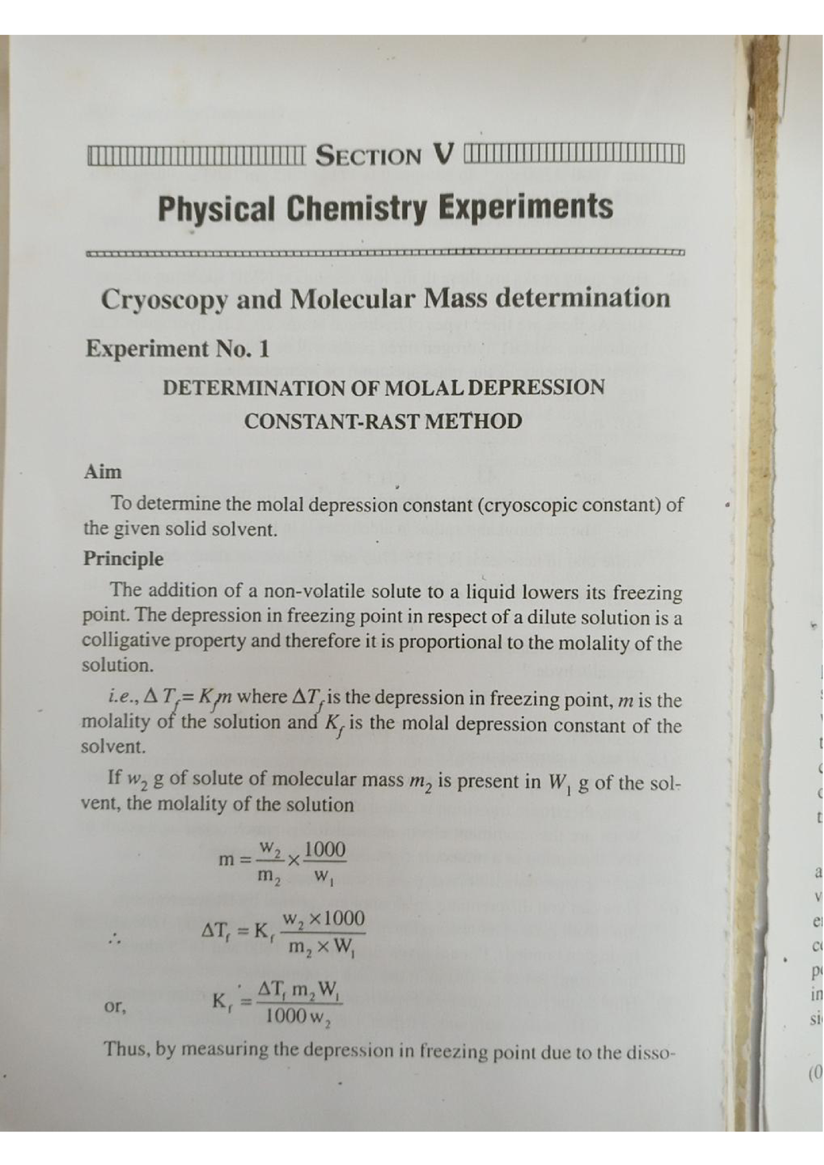 cryoscopy experiment