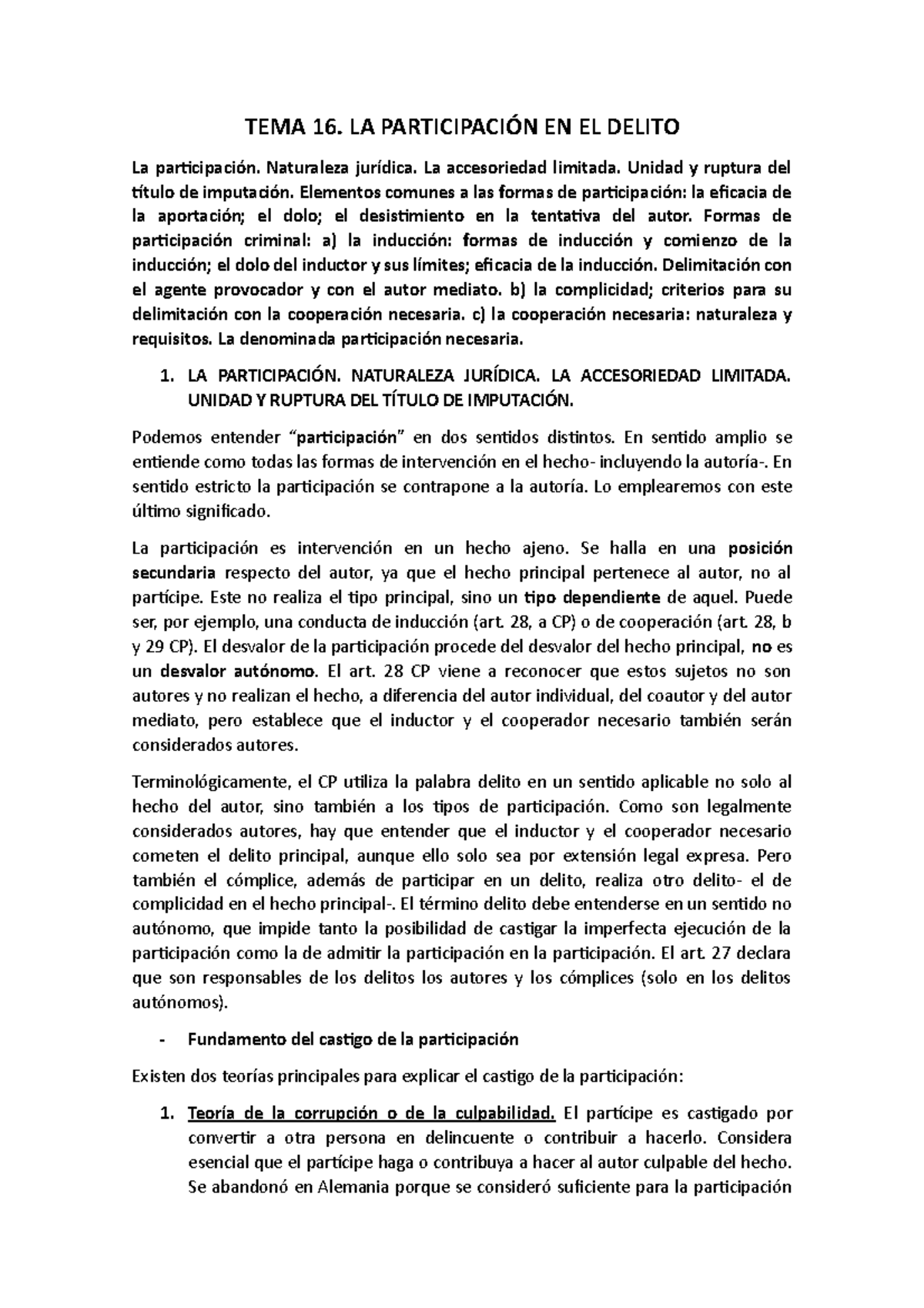 LecciÓn 16. LA ParticipaciÓn EN EL