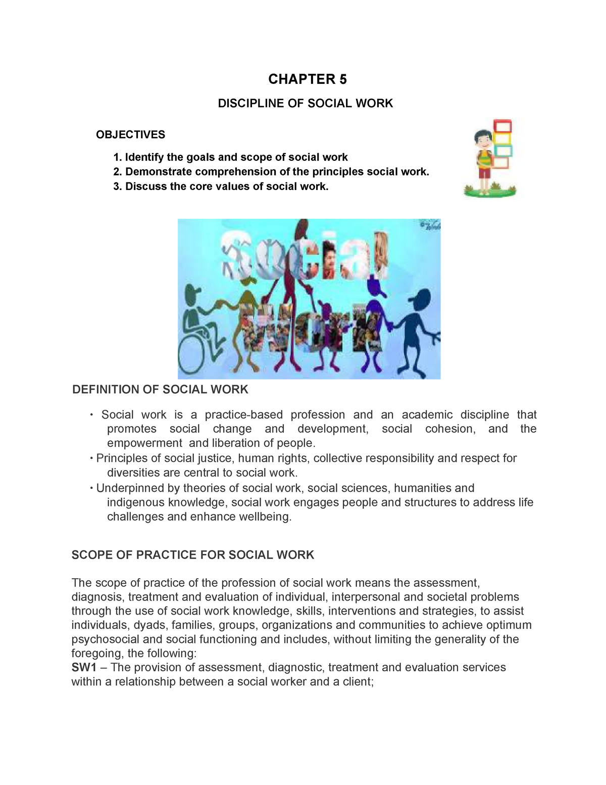 discipline of social work essay