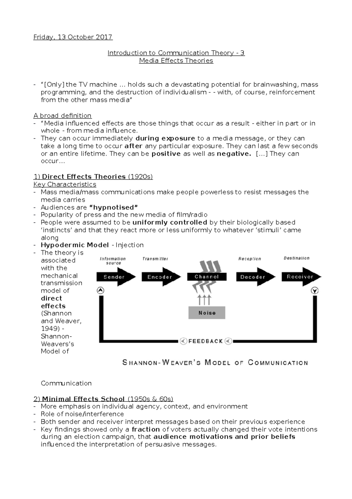 Introduction To Communication Theory 3 StuDocu
