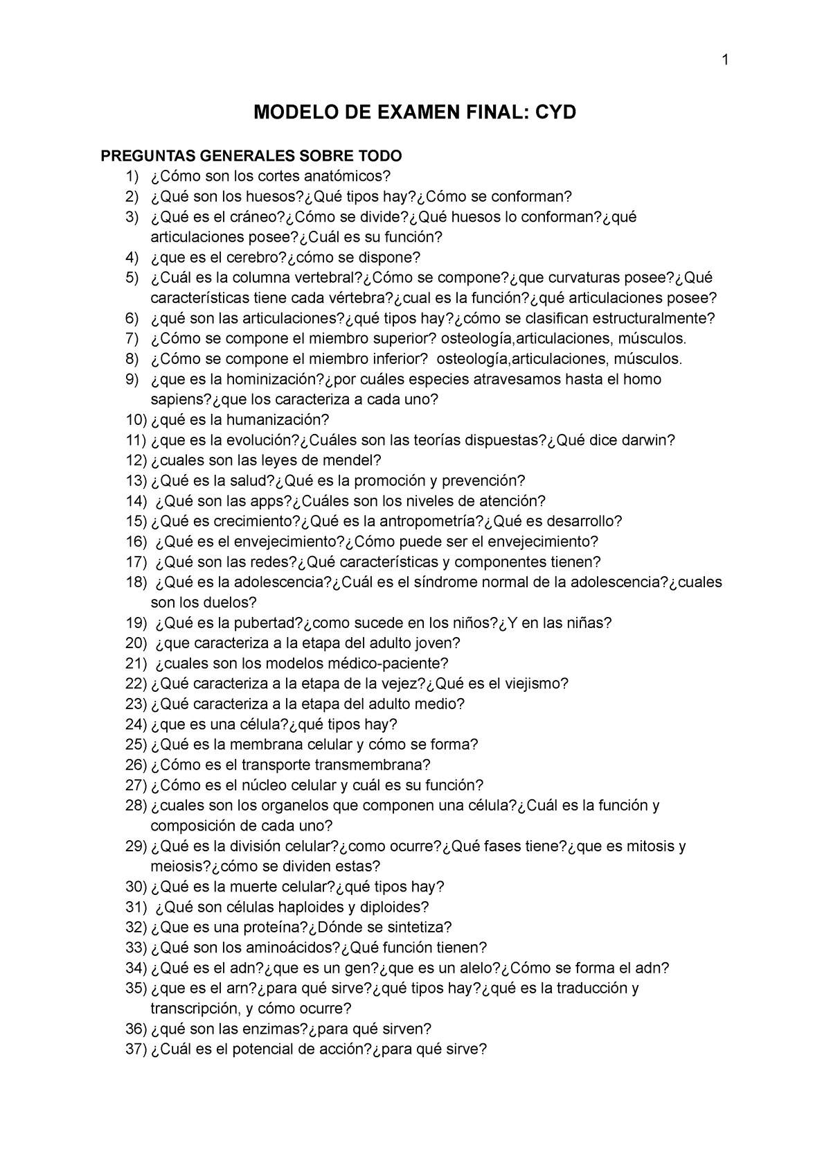 Modelo DE Examen Final-105 Preguntas - 1 MODELO DE EXAMEN FINAL: CYD ...