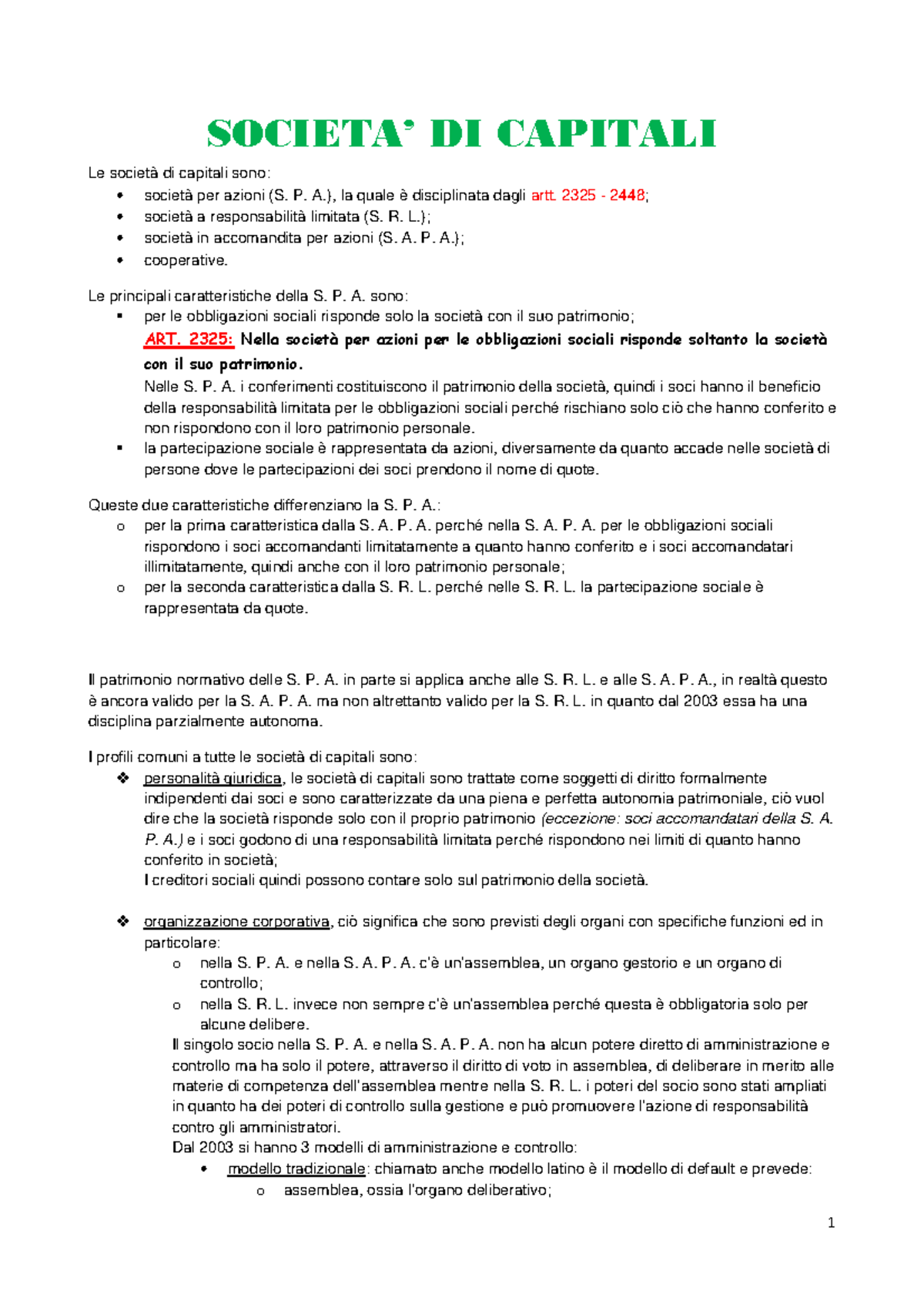 Società Di Capitalis sssssss s SOCIETA’ DI CAPITALI Le società di capitali sono società per Società Di Capitalis sssssss s SOCIETA’ DI CAPITALI Le società di capitali sono società per