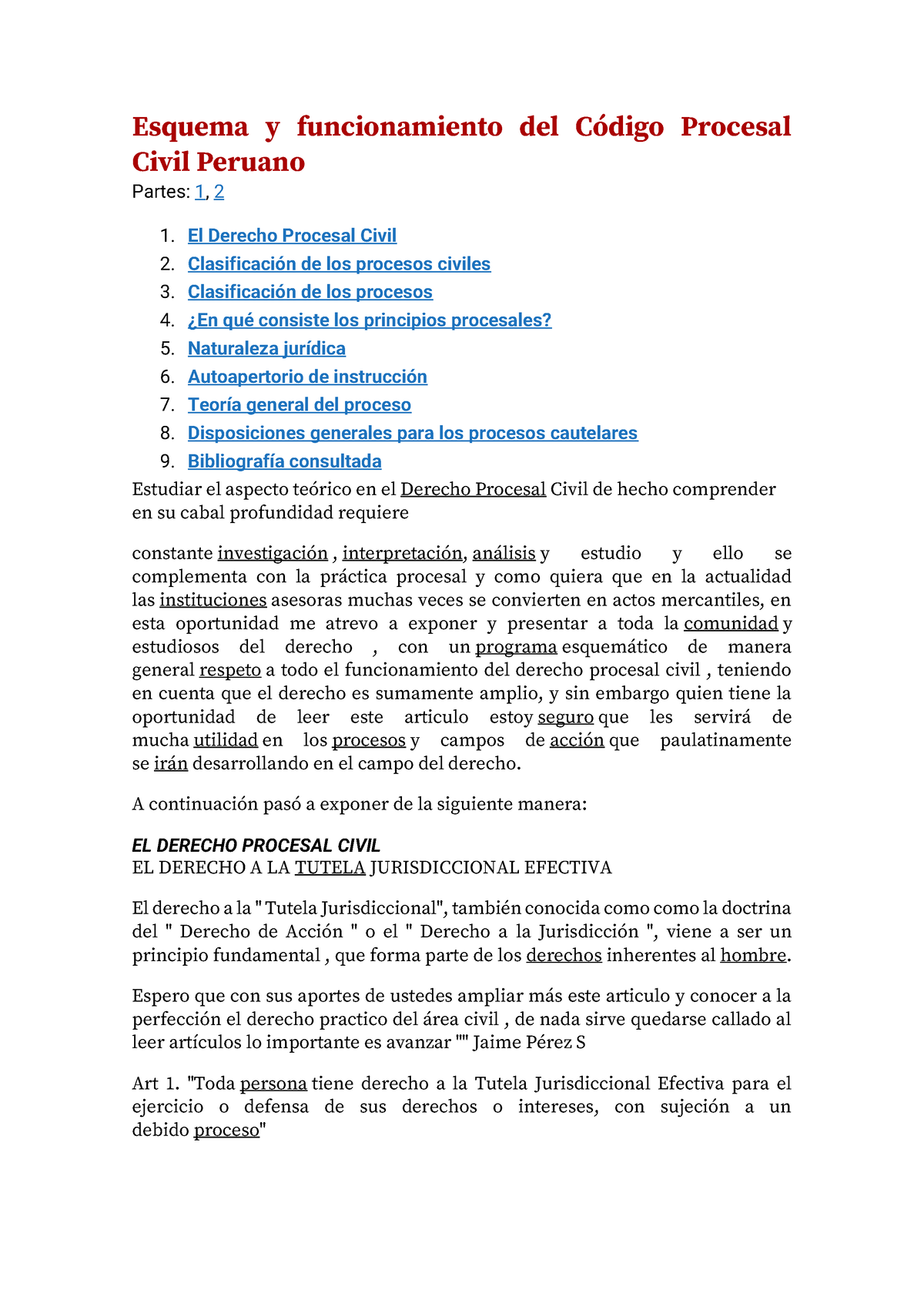 Apuntes Derecho Procesal Civil-EJLJ- Esquema Y Funcionamiento Del ...