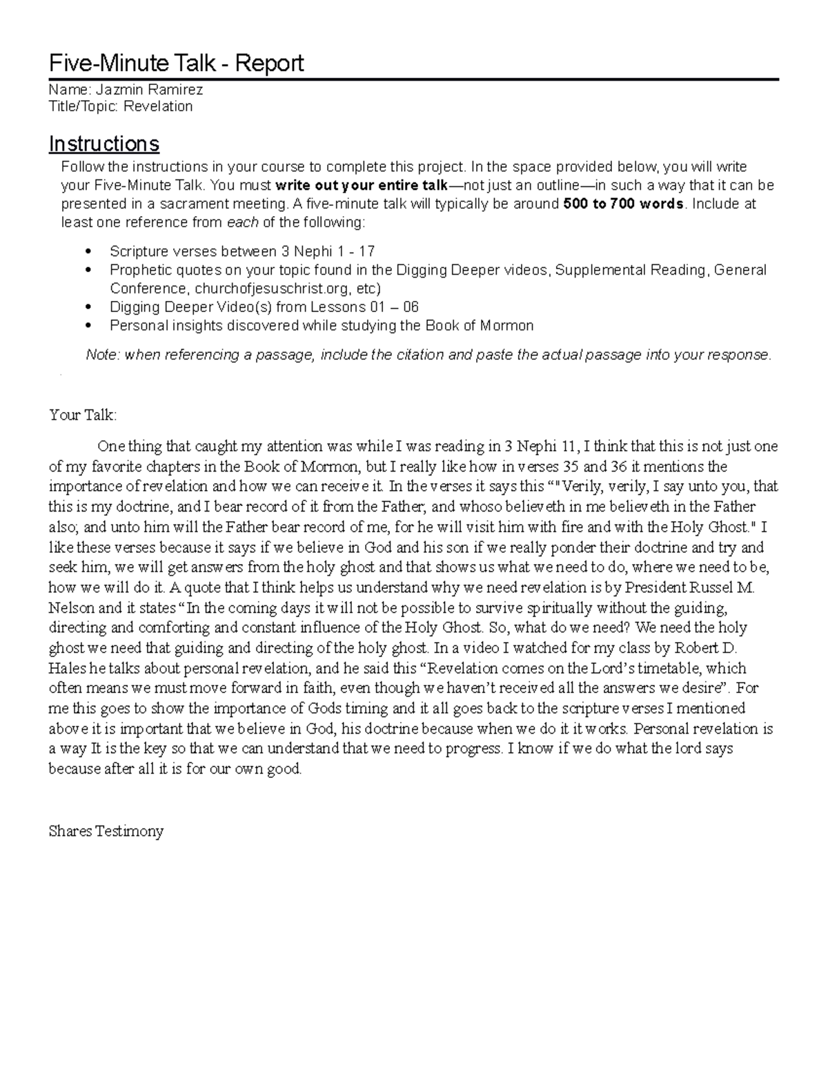 Five Min Talk Project Report Submission Template 4 b - Five-Minute Talk ...