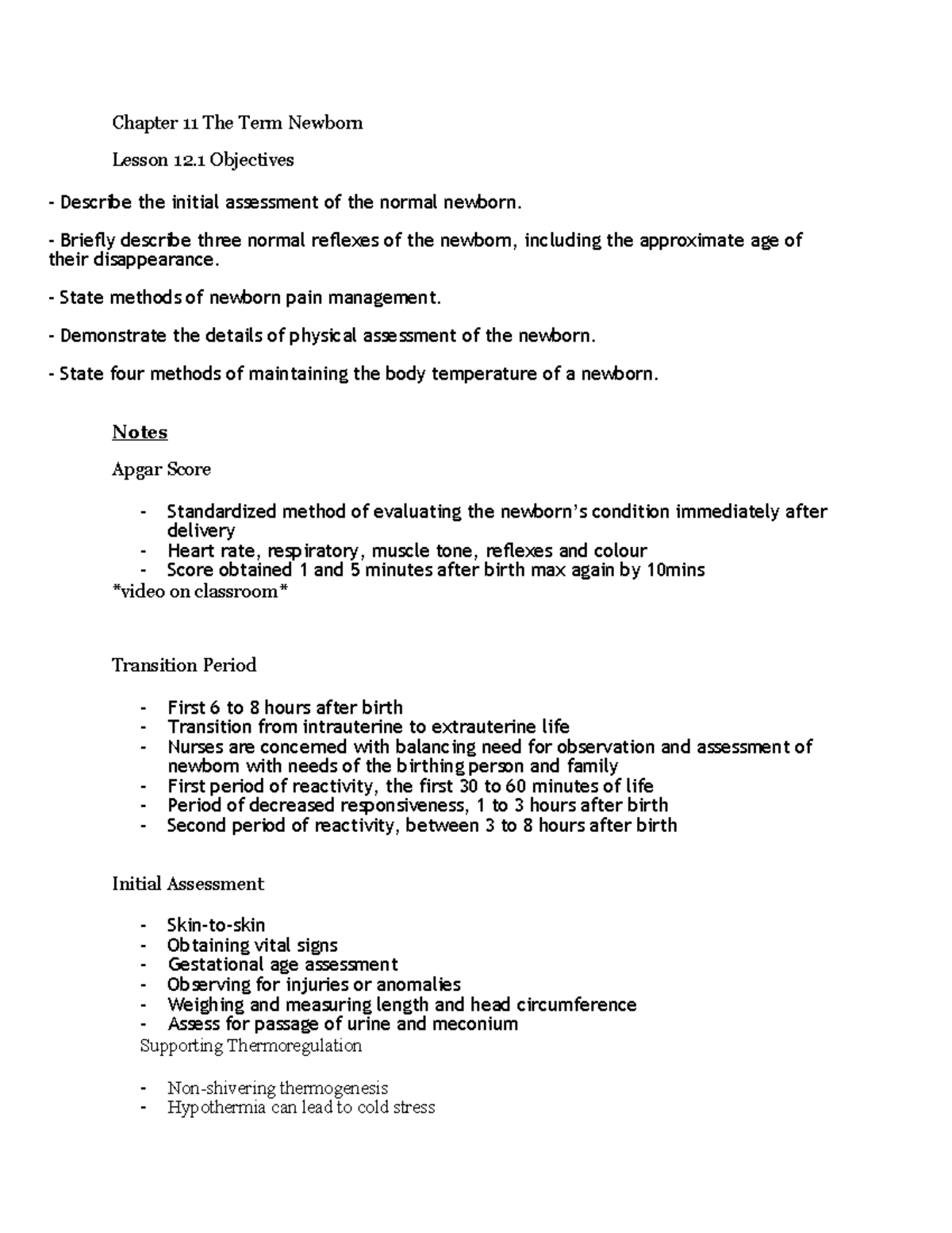 MAT child week 1 week one lecture notes part 1 Chapter 11 The Term