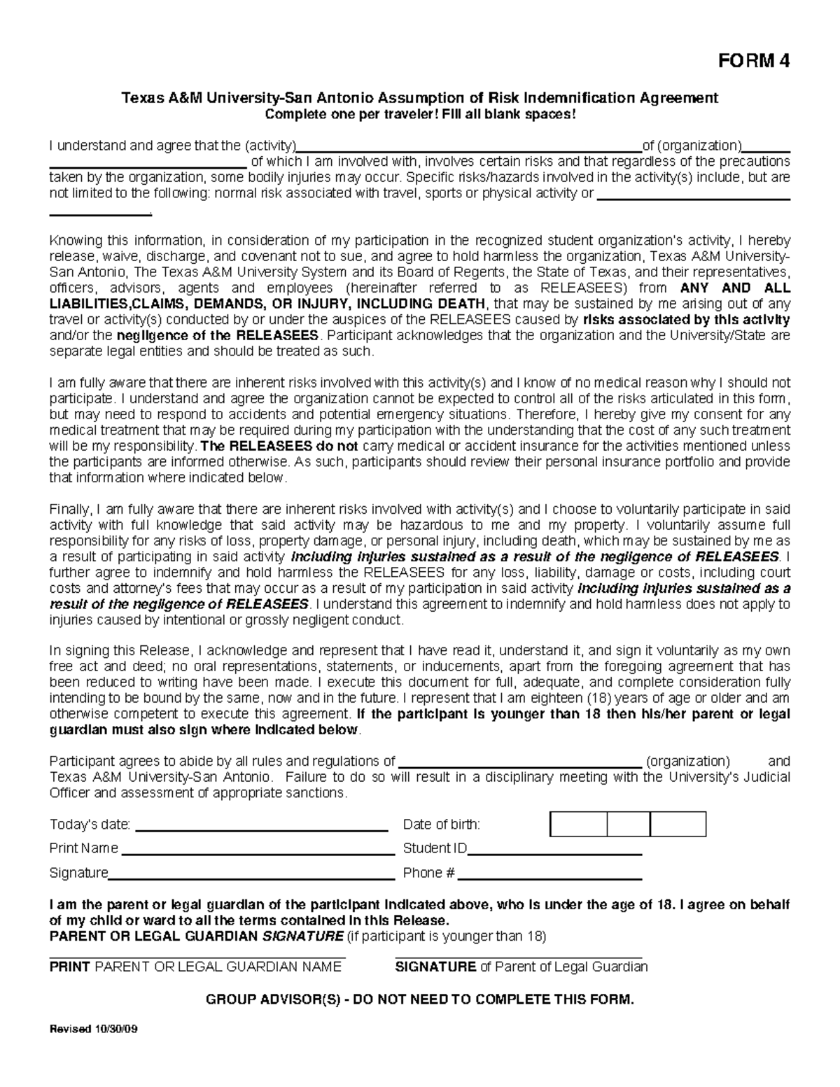 Miscellaneous Doc - FORM 4 Texas A&M University-San Antonio Assumption ...