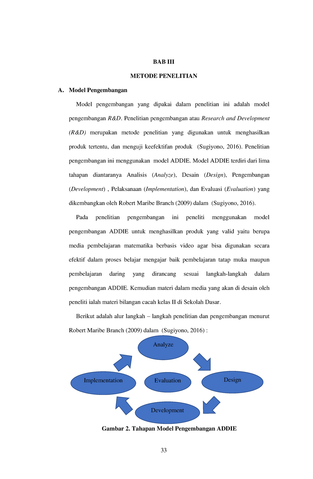 BAB III - Hwhwjeje - 33 BAB III METODE PENELITIAN A. Model Pengembangan ...