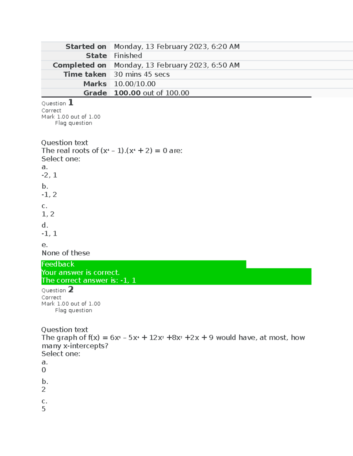 Graded QUIZ UNIT 3 - Started On Monday, 13 February 2023, 6:20 AM State ...