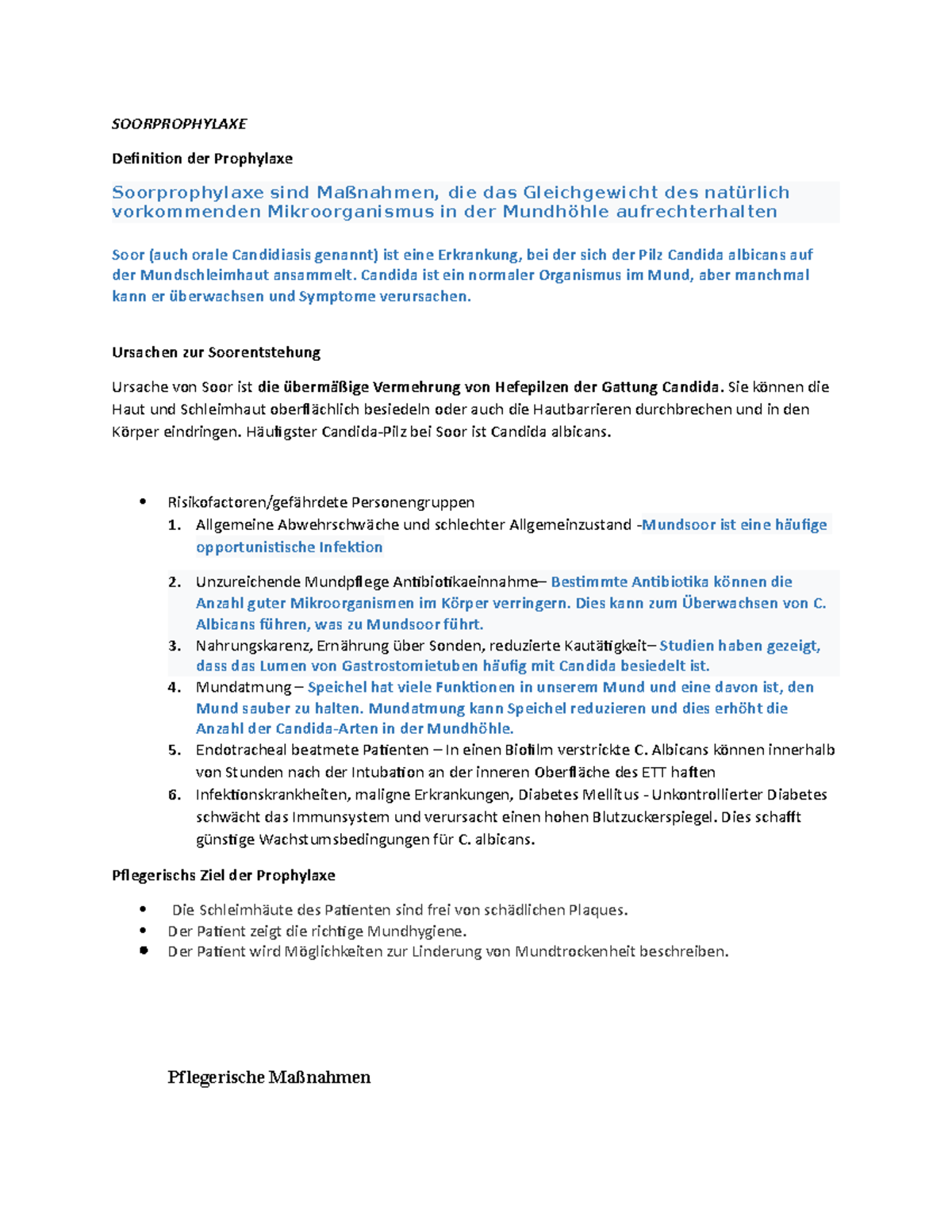 Soor Und Parotitis Prophylaxe Parotitisprophylaxe - Prophylaxis - SOORPROPHYLAXE Definition der