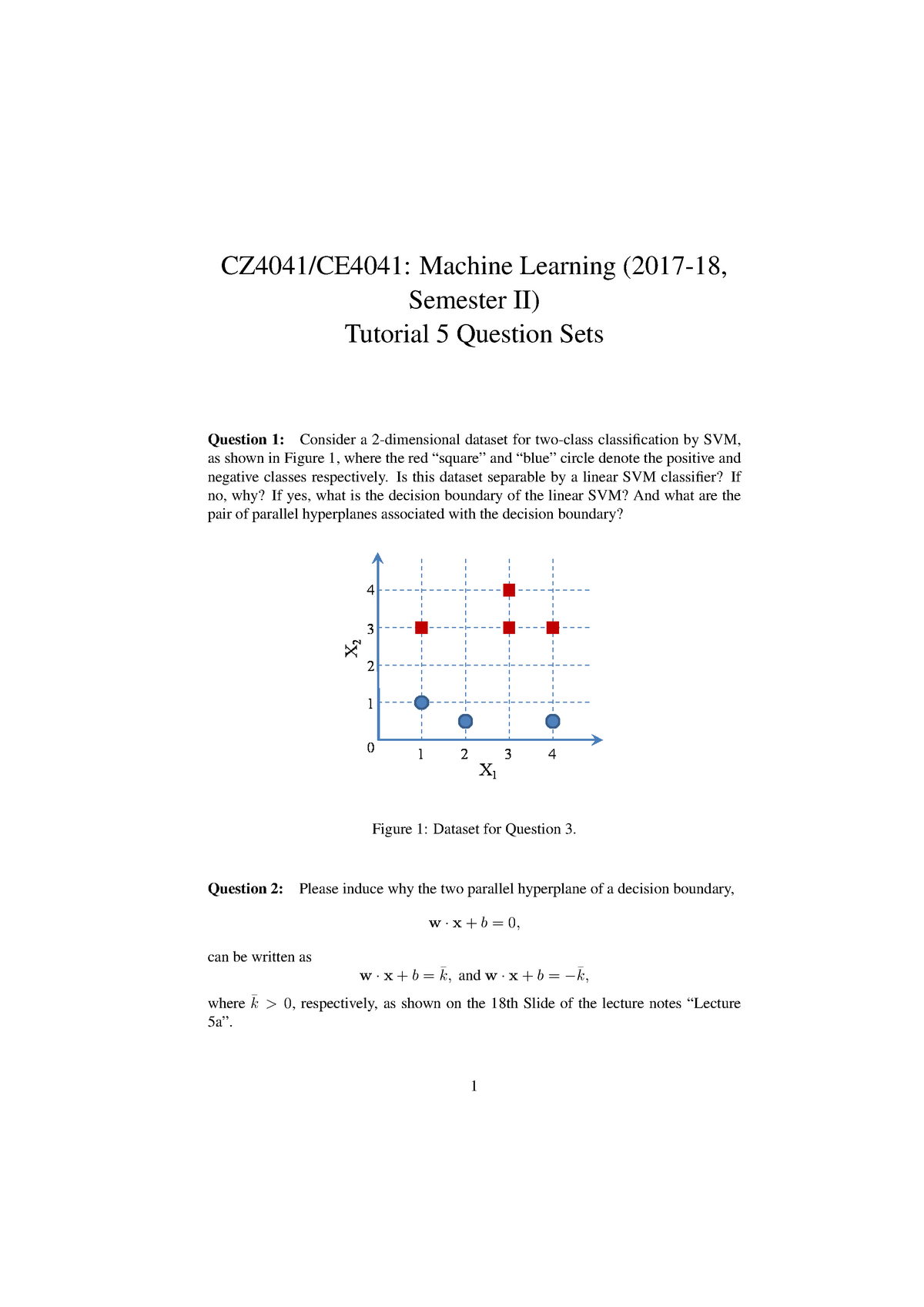 Tutorial 5 Questions - CZ4041/CE4041: Machine Learning (2017-18 ...