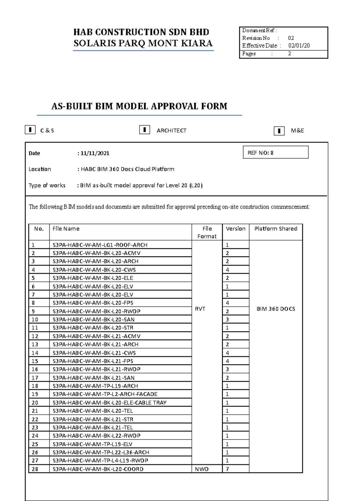 S3PA-HABC-BIM-L20-As-Built Model Approval-11112021 - C & S ARCHITECT M ...