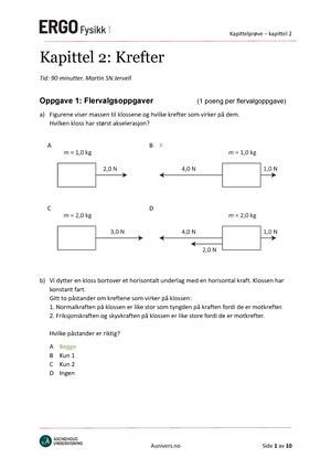 Fysikk 1 Notater - Rettlinjet Bevegelse 1A - Fysikk Som Målefag Symbol ...