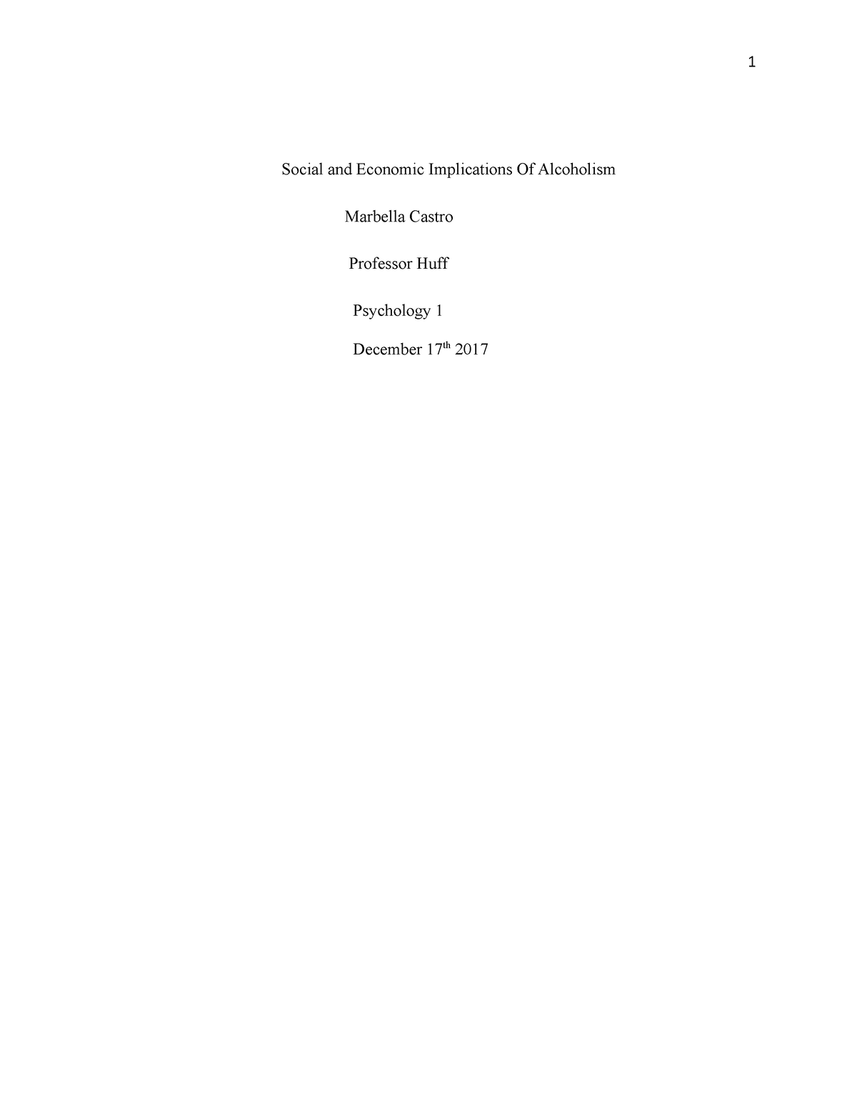 research paper of alcohol