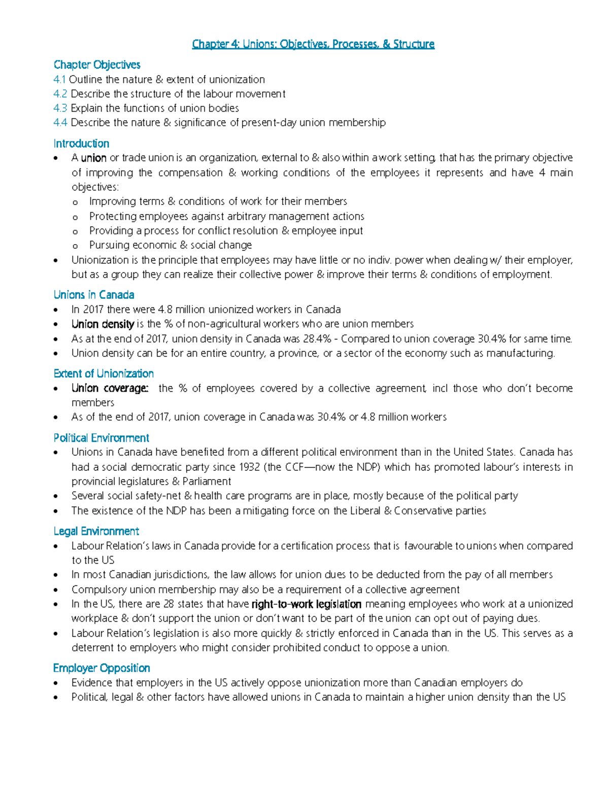 3760 Chapter 4 Notes - BLAW 3760 - Douglascollege - Studocu