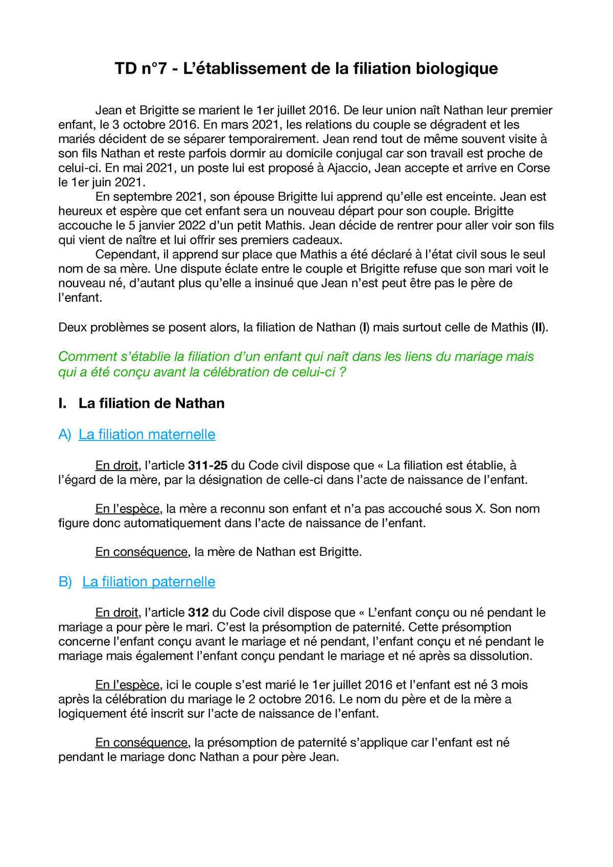 dissertation sur la filiation pdf