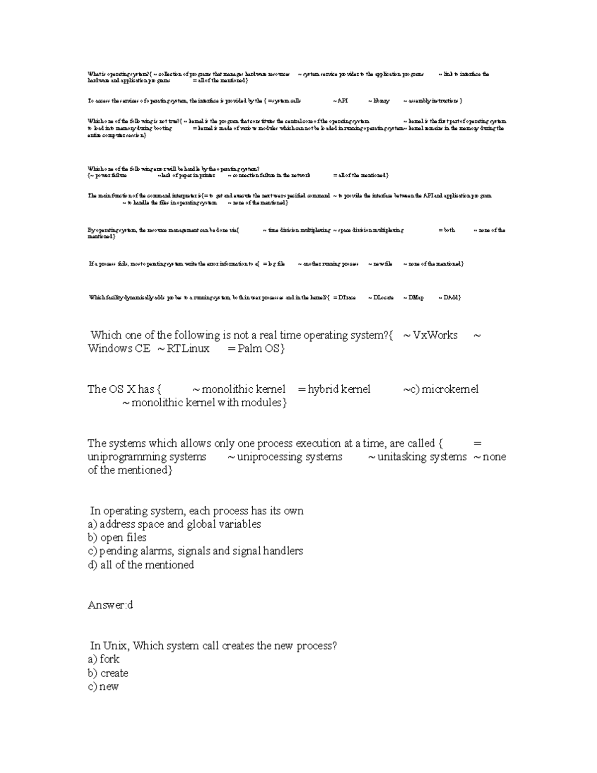 MCQ OS-1 - pdf related to operating system - What is operating system ...