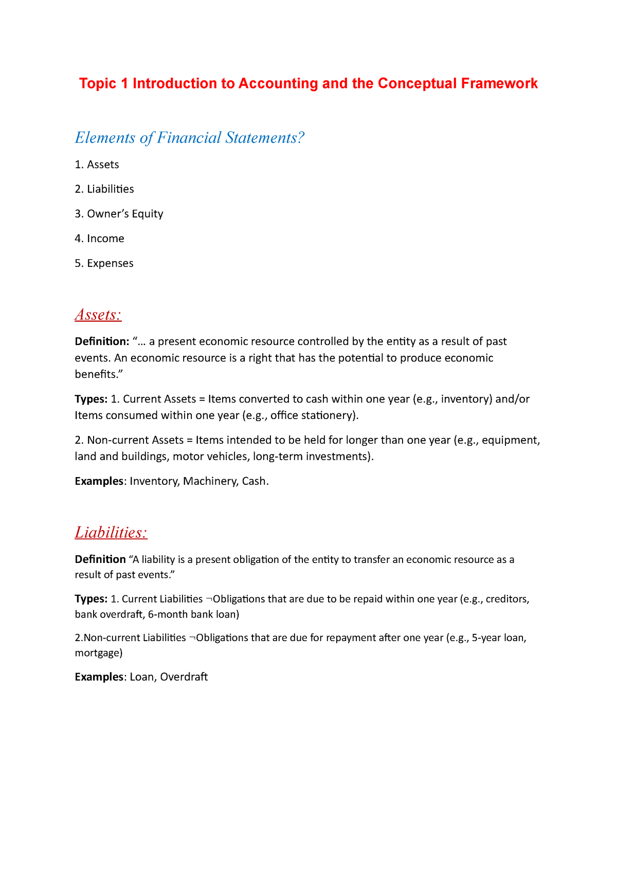 Acc 1 W1 - ACC1100 - ACF1100 Introduction to financial accounting ...