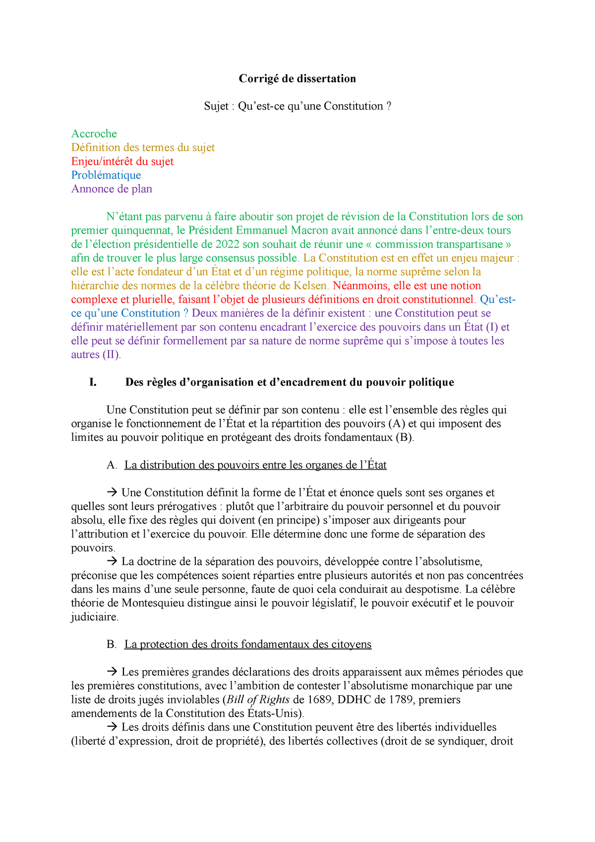 dissertation sujet corrigé pdf 2nde