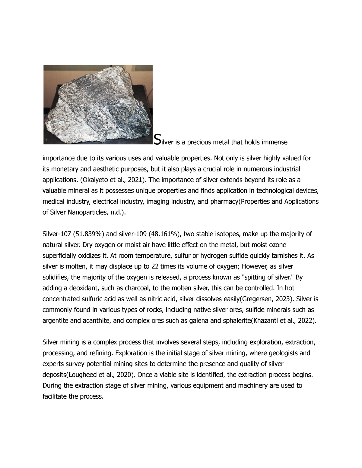 EAPP- Earth- Science-PPT- Silver - Silver is a precious metal that