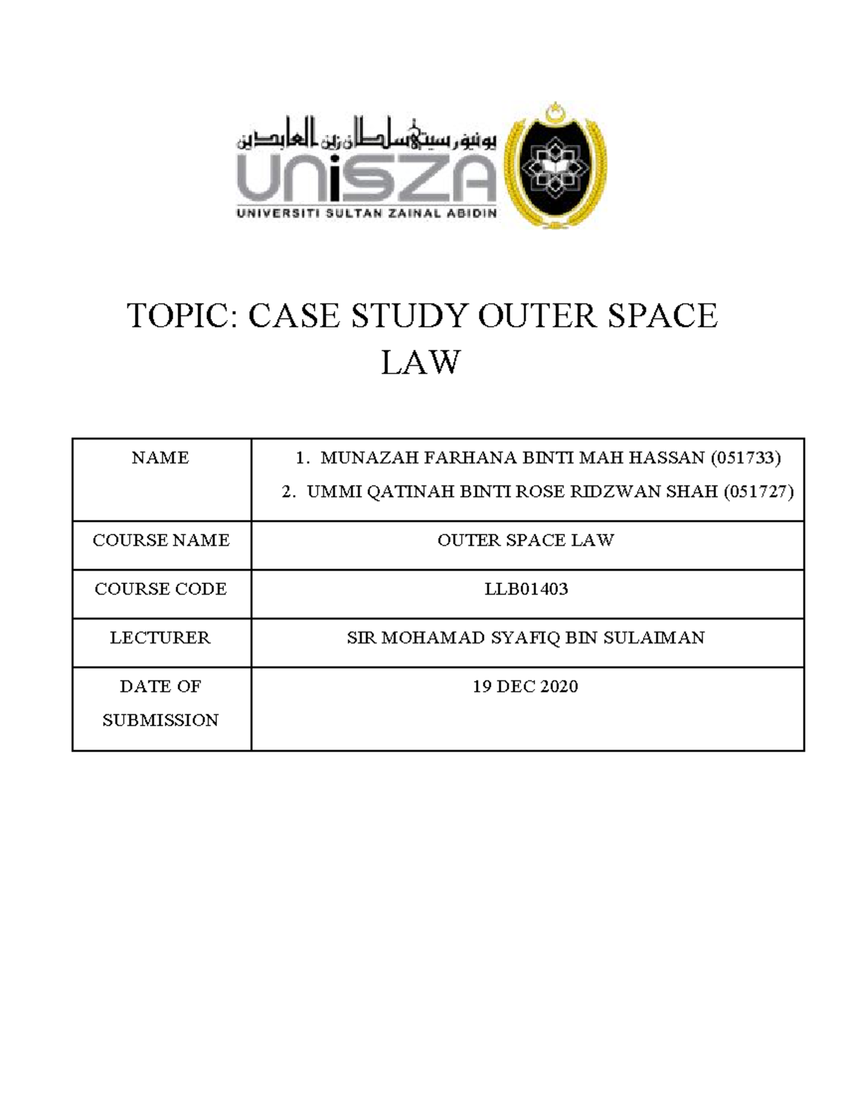 space law dissertation topics