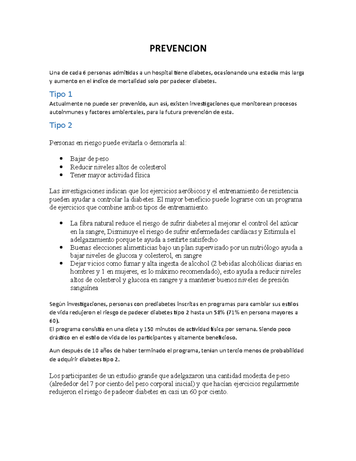 programa de ejercicios pre diabetes programa de ejercicios pre diabetes
