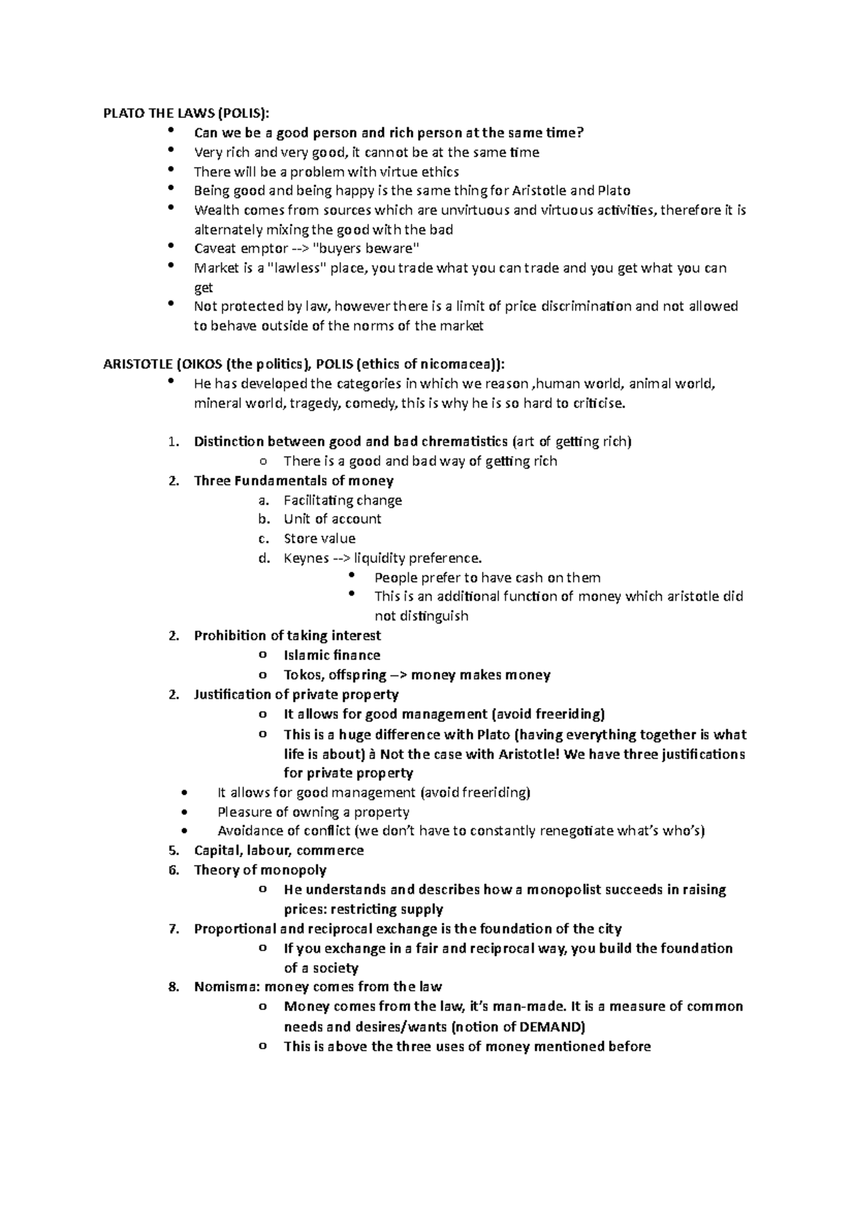 Plato THE LAWS ( Polis) - Lecture notes 3 - PLATO THE LAWS (POLIS): Can ...