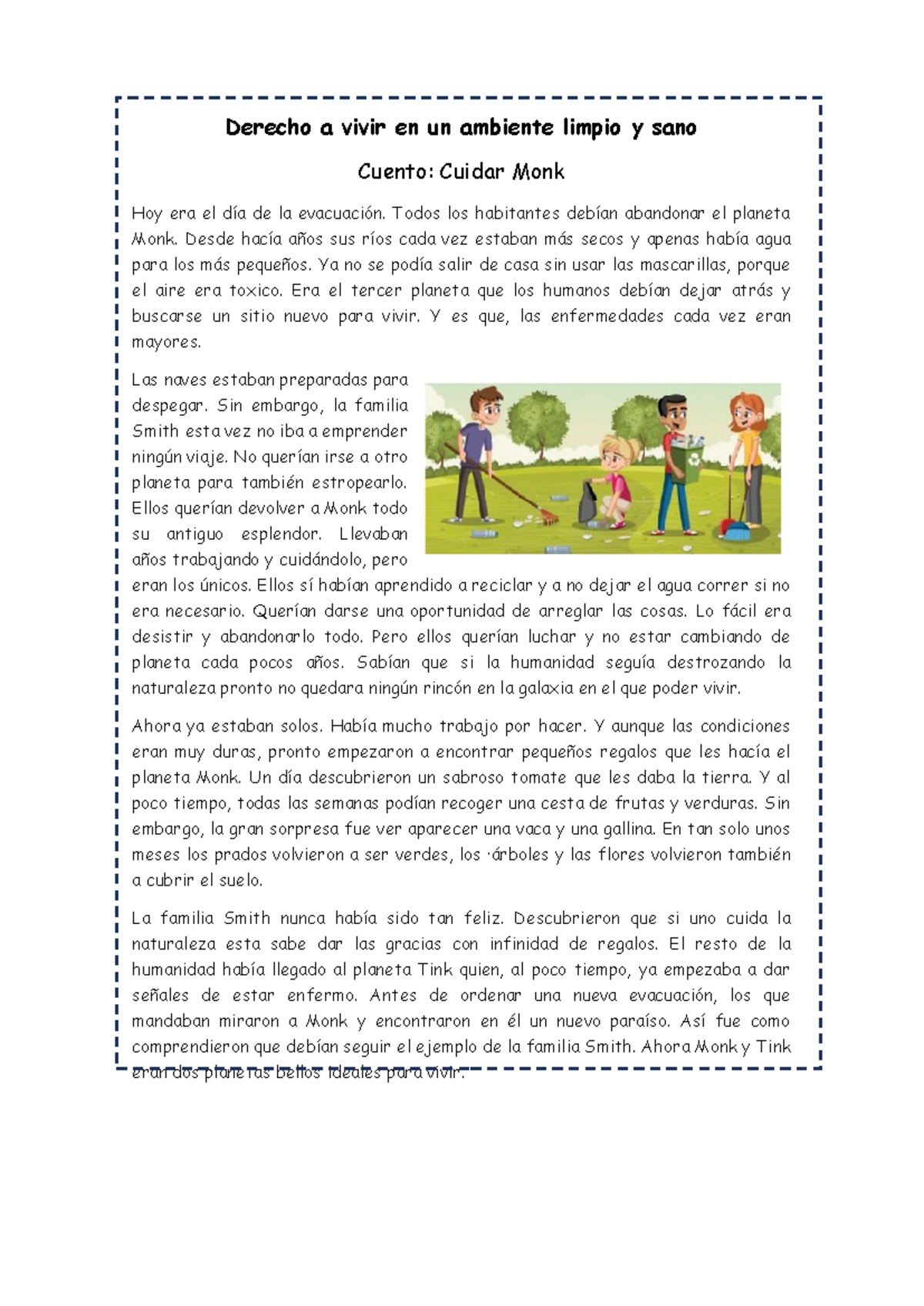 Derecho a vivir en un ambiente limpio y sano - Todos los habitantes ...