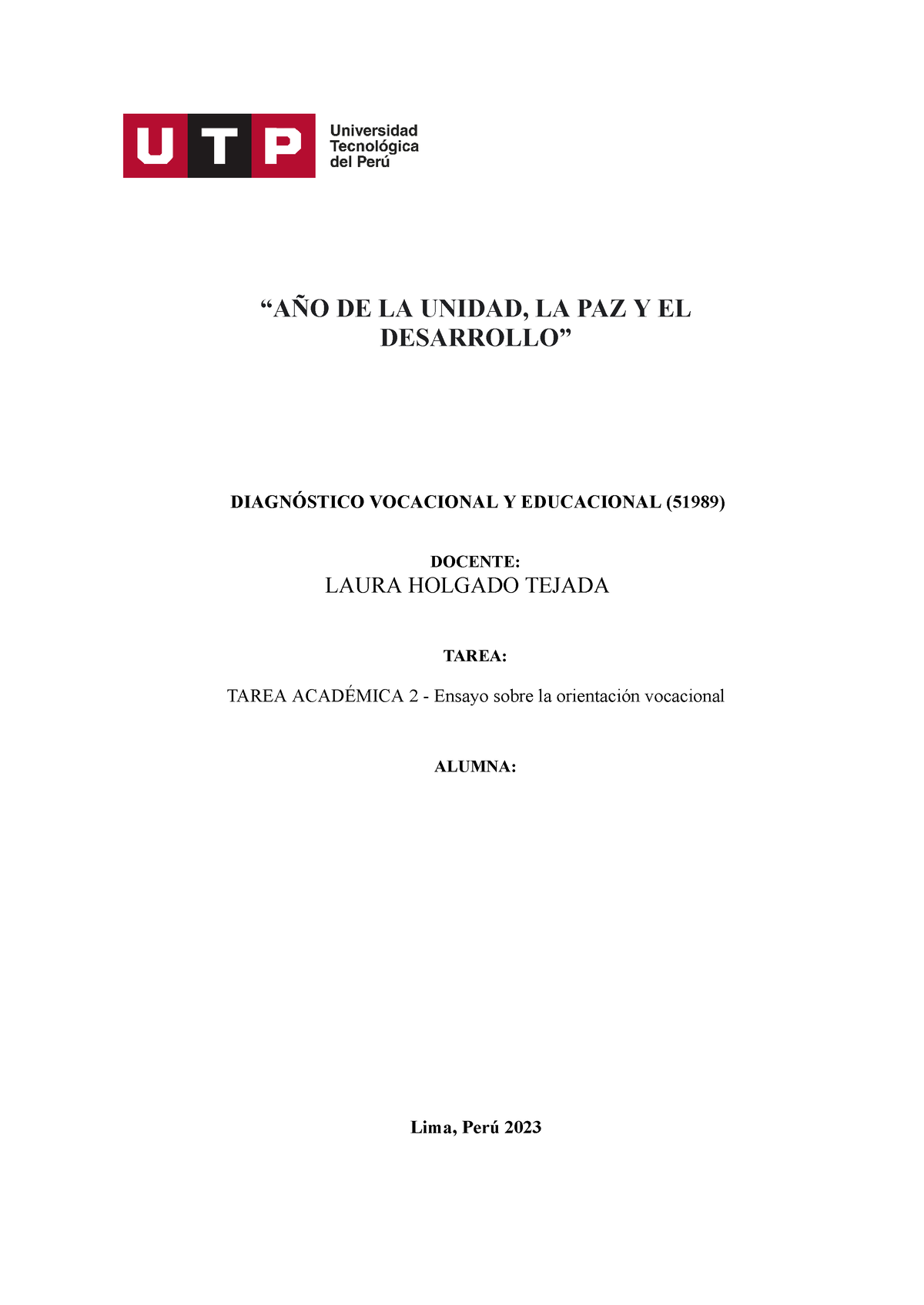 Tarea Acad Mica Ensayo Sobre La Orientaci N Vocacional A O De La