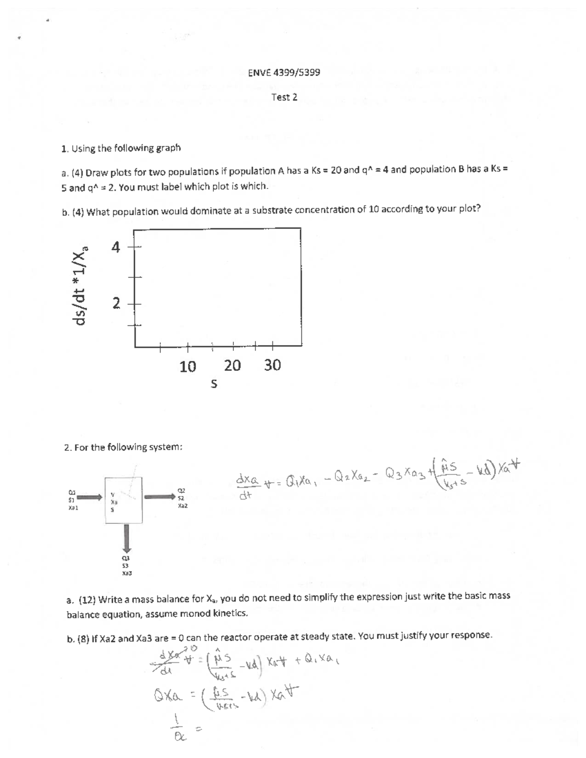 Practise Test 2B - This Is The Practice Test B For Test 2. - ENVE 4399 ...