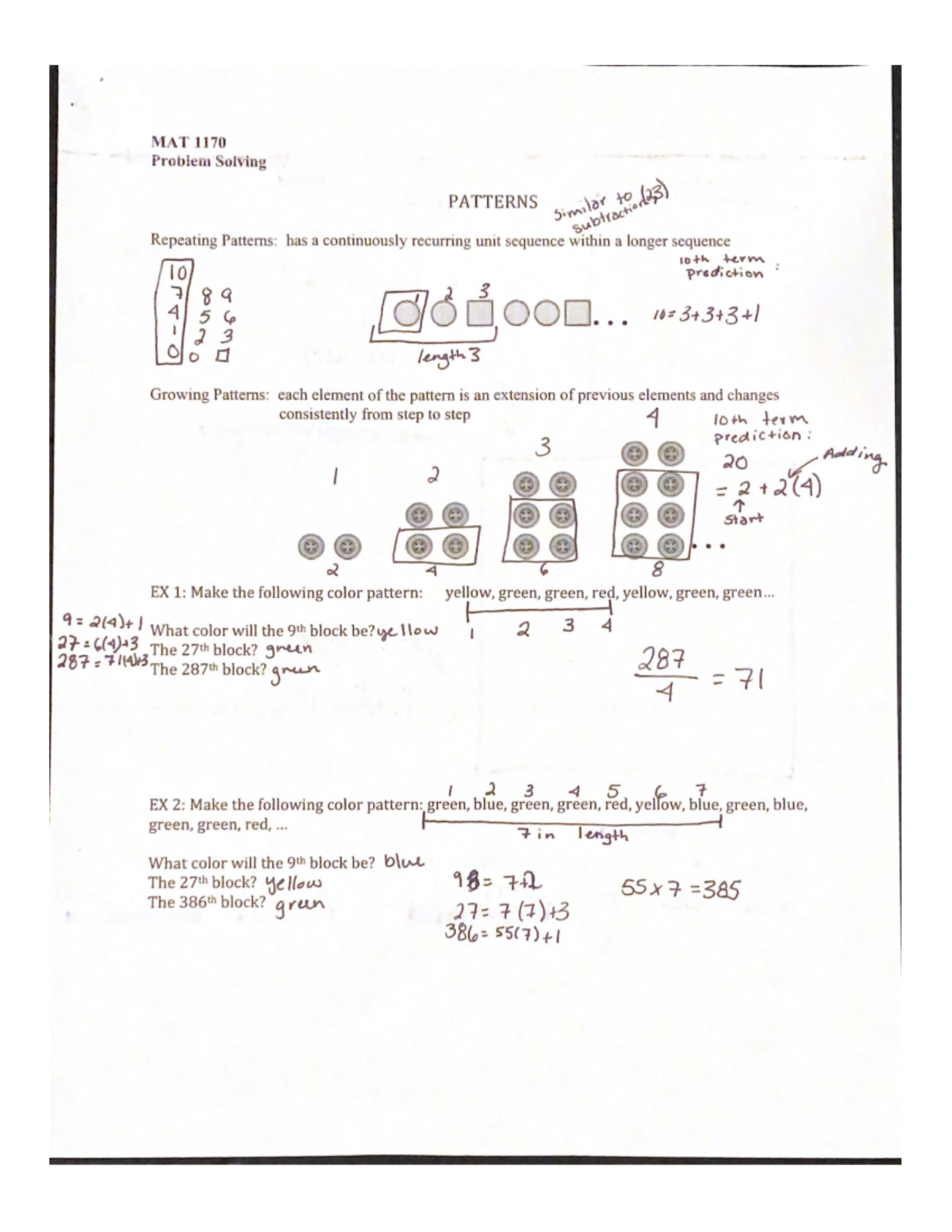 MAT 1170 copy 2 - Notes - AF 6(4)43 28F F148 MAT 1170 Problem Solving ...